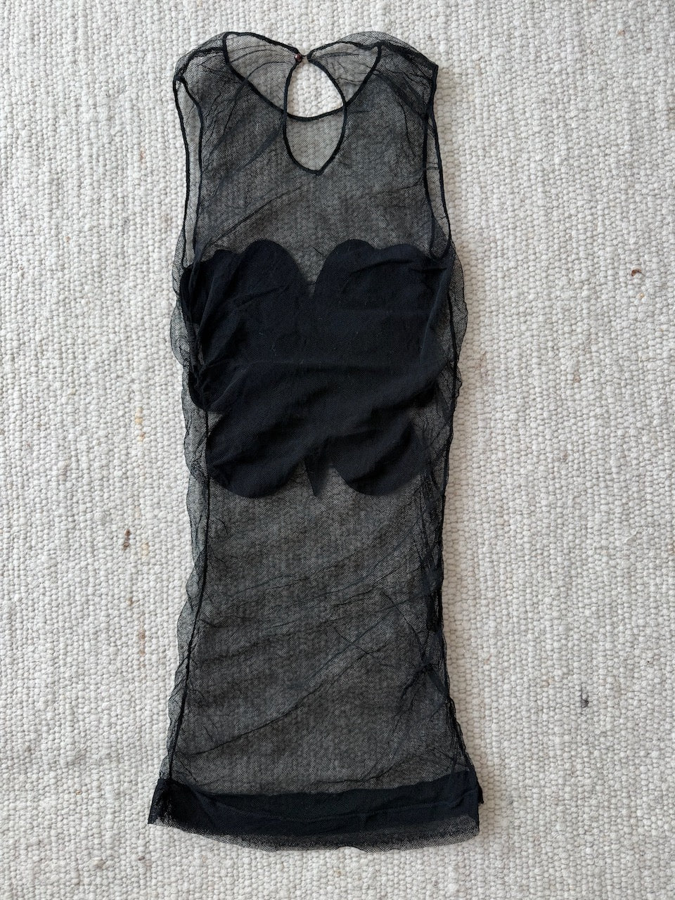 Vintage Dolce & Gabbana Black Mesh Butterfly Tank Top