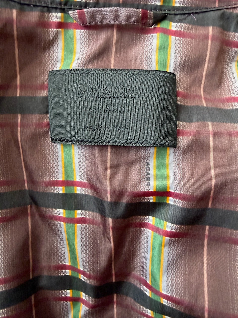 Vintage Prada S/S 2004 Purple Plaid Trench Coat