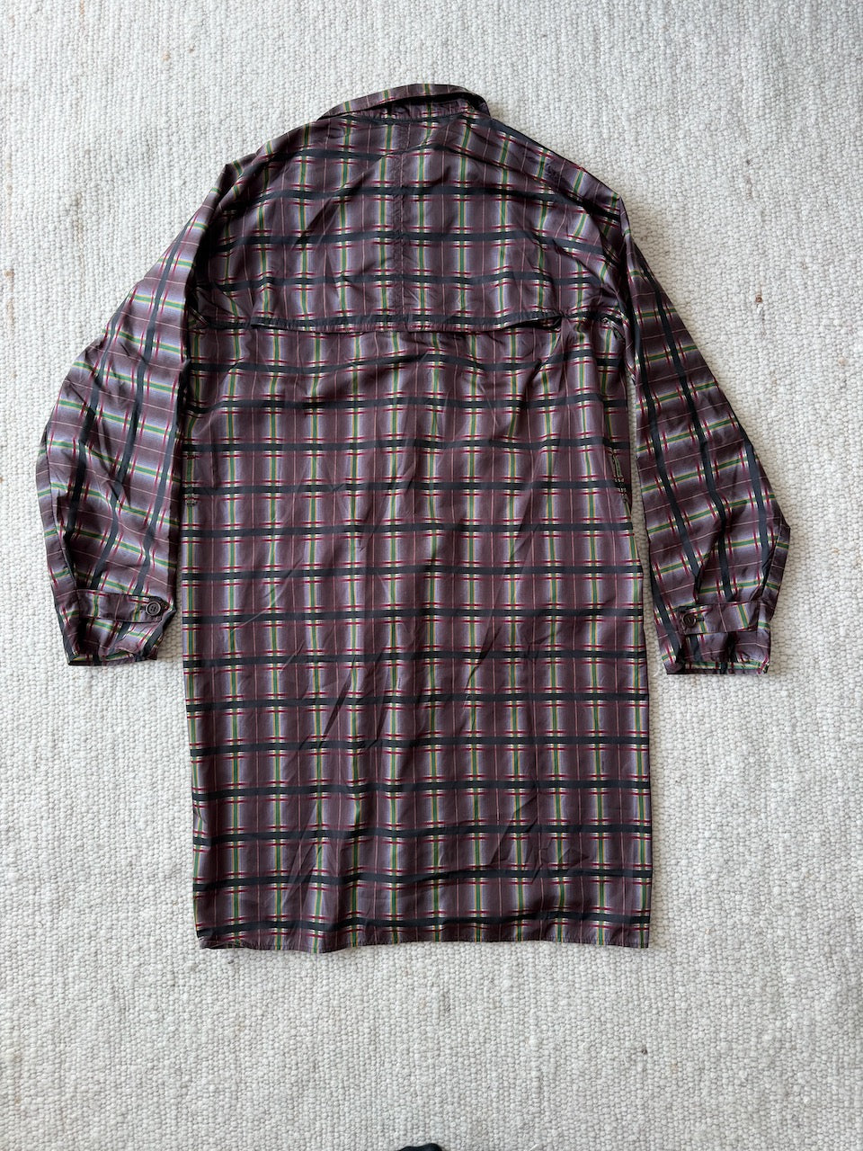 Vintage Prada S/S 2004 Purple Plaid Trench Coat