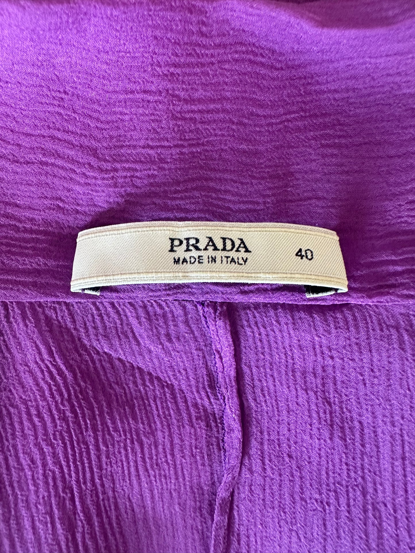 Prada Purple Silk Blouse