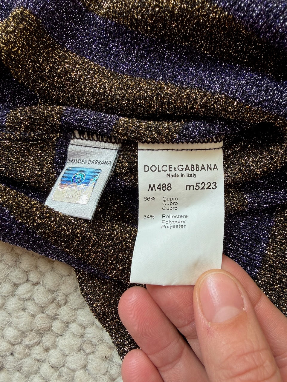 Vintage Dolce & Gabbana F/W 2000 Sparkly Sleeveless Turtleneck