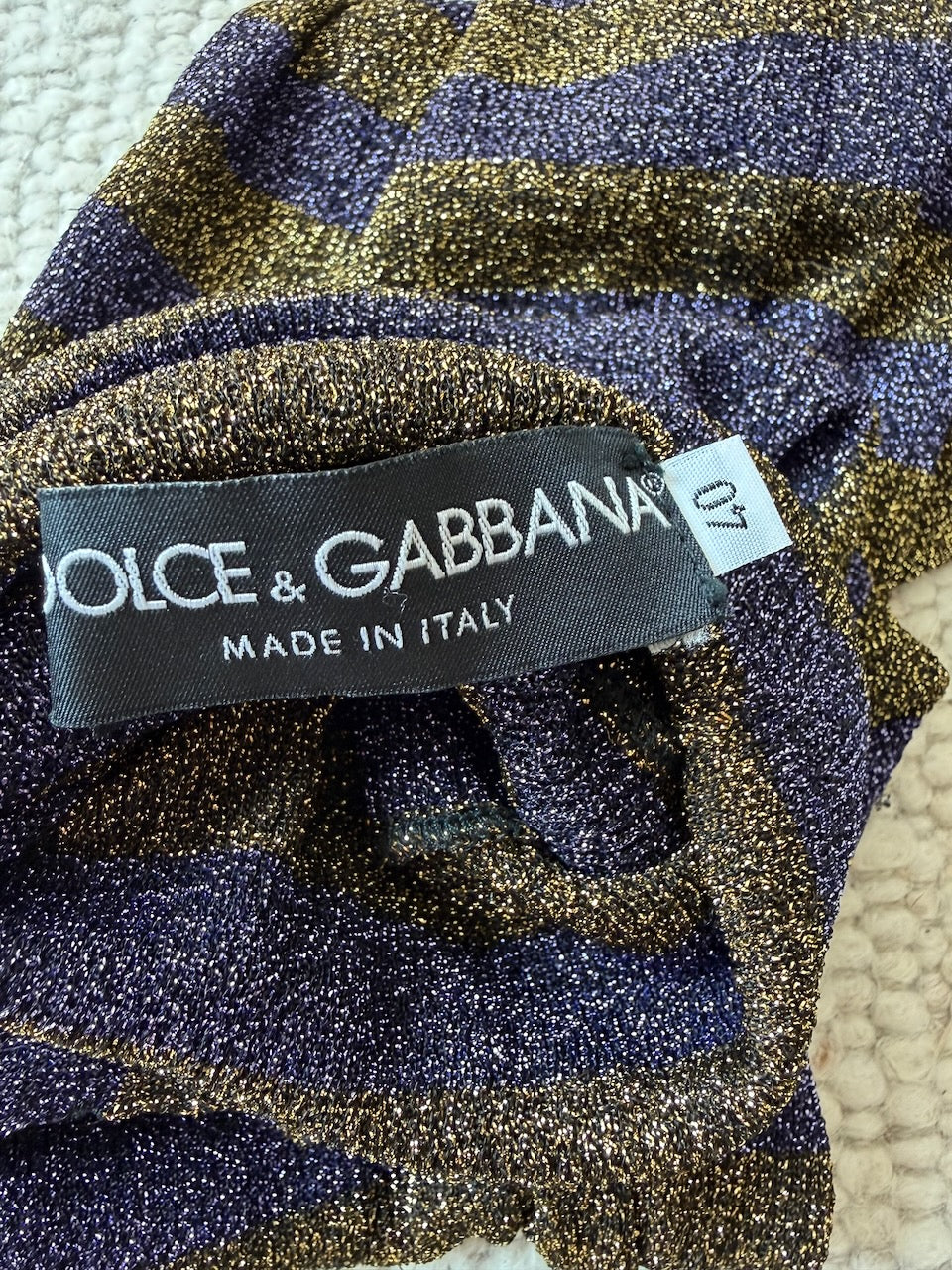 Vintage Dolce & Gabbana F/W 2000 Sparkly Sleeveless Turtleneck