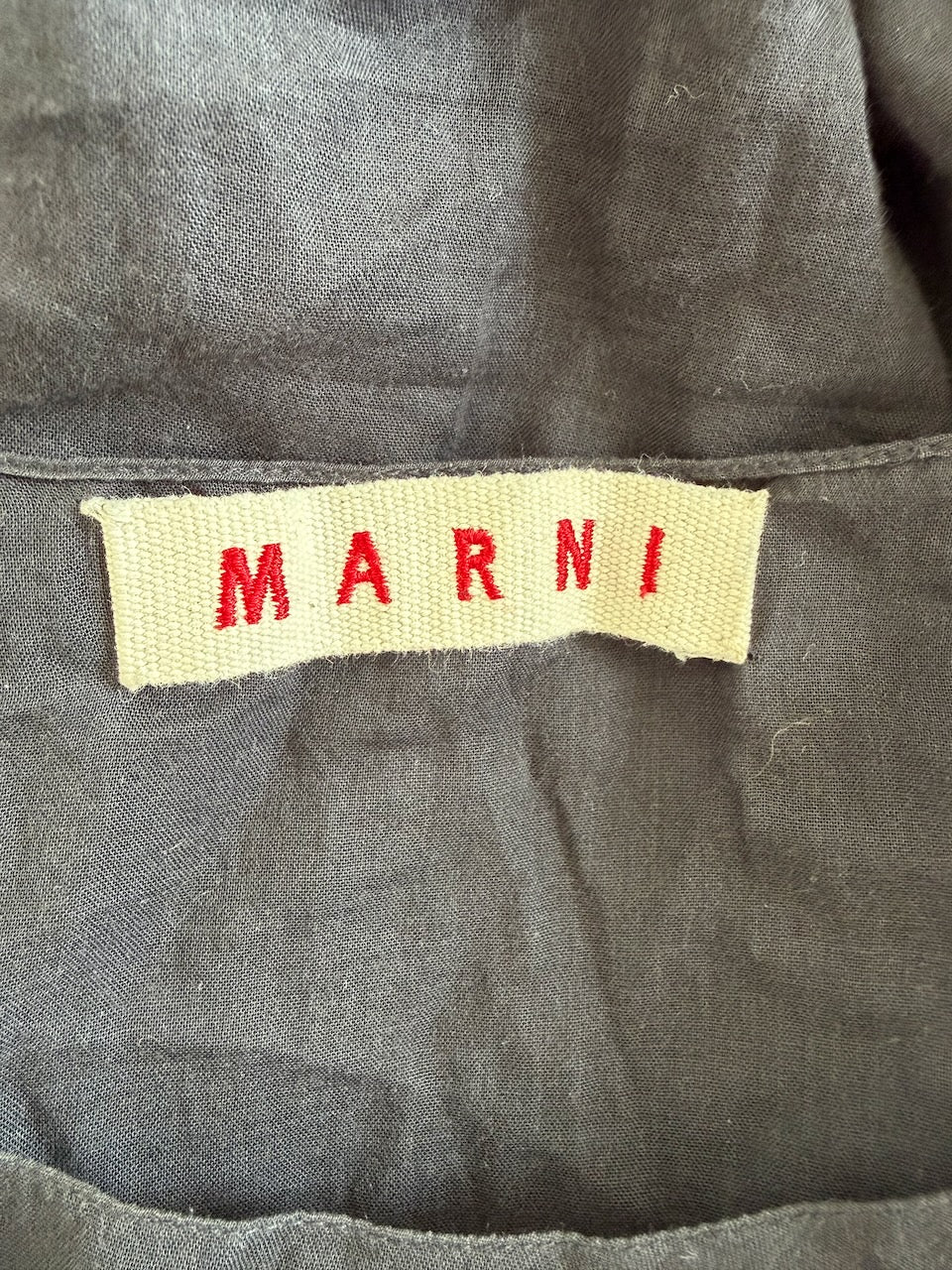 Vintage Marni S/S 2006 Black Cotton Dress