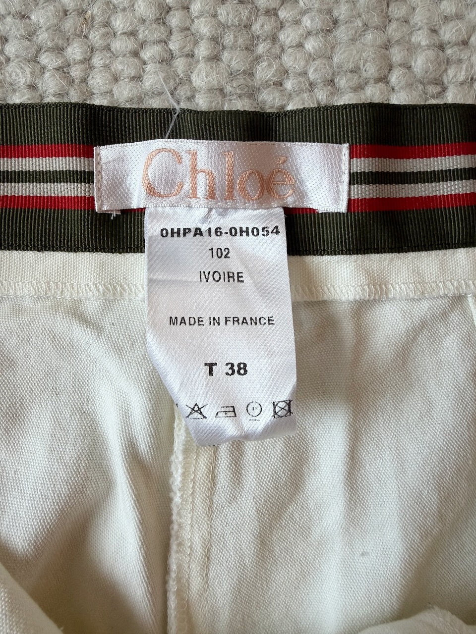 Vintage Chloé F/W 2000 White Cotton Trousers