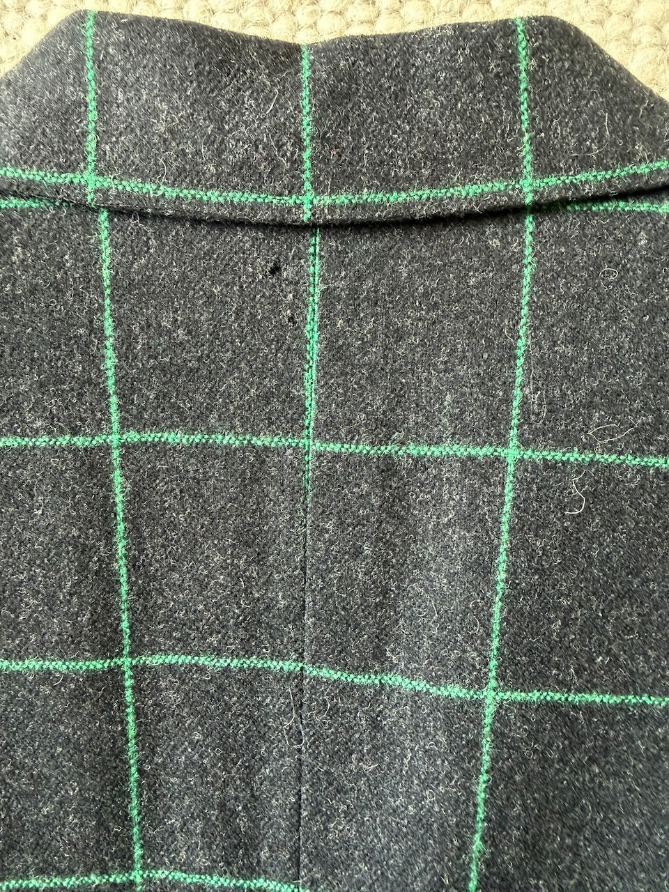 Vintage Chloé F/W 1998 Green Check Wool Coat