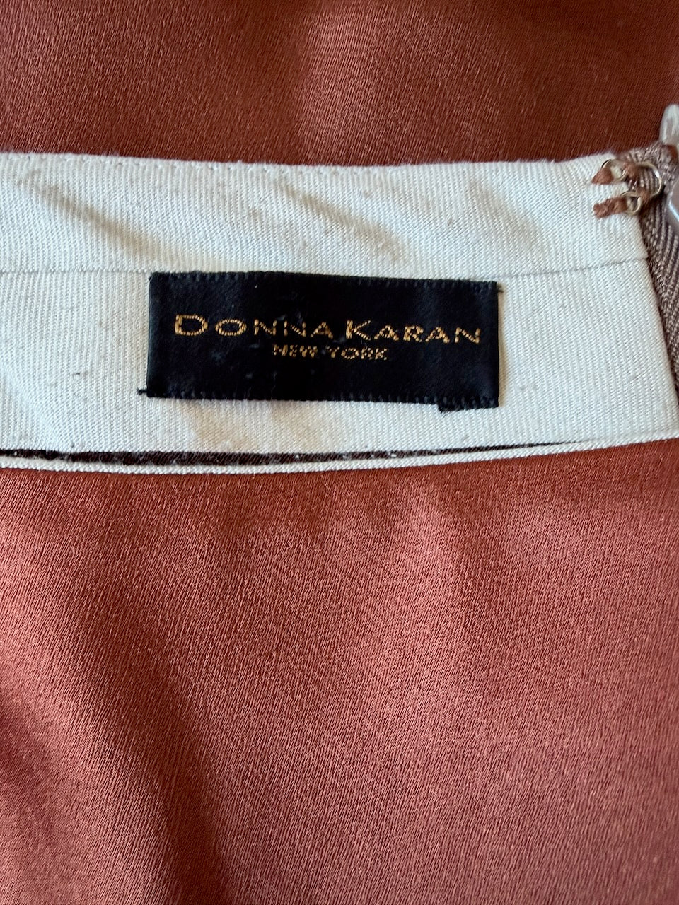 Donna Karan Burnt Orange Slip Skirt