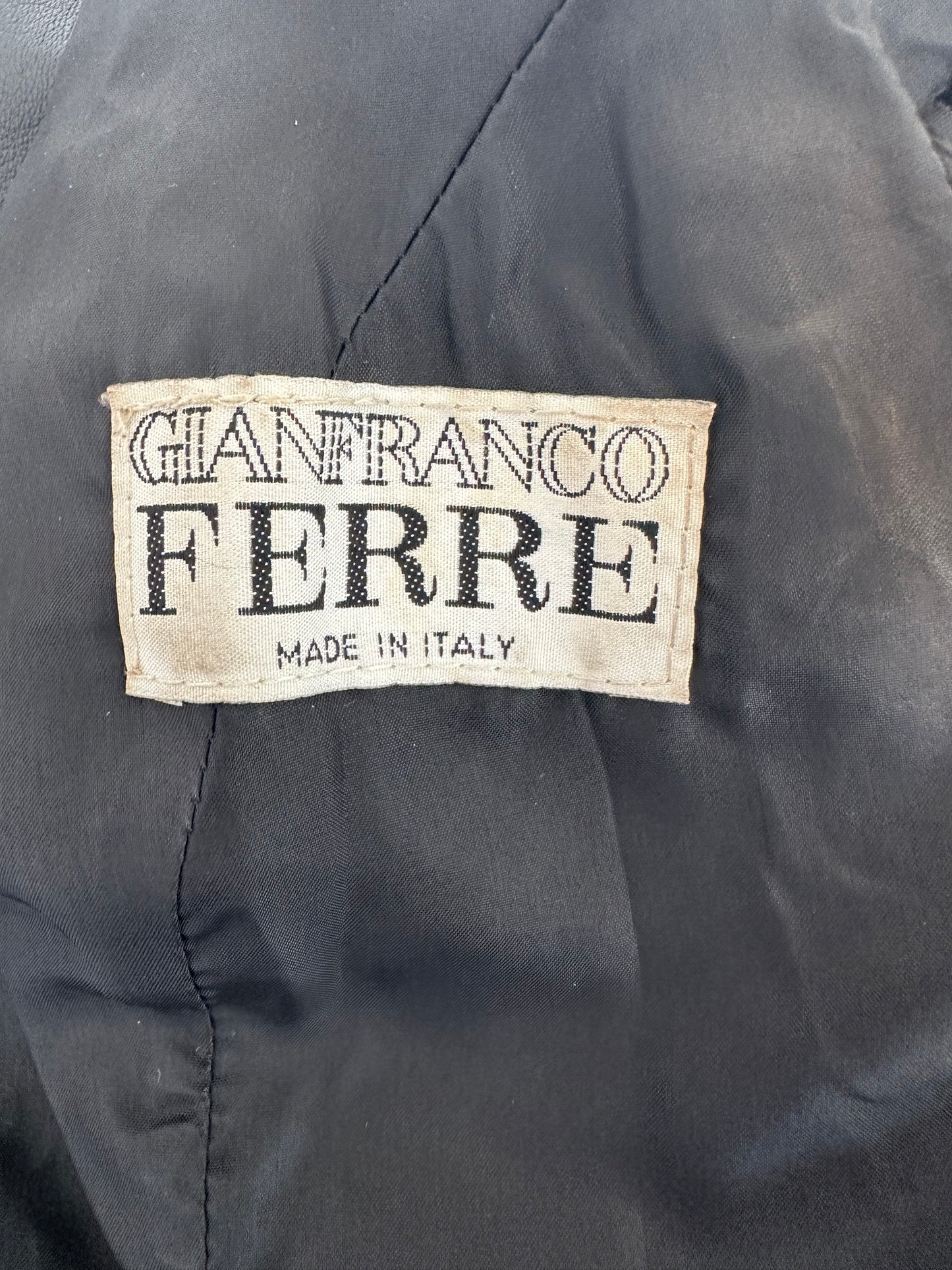 Vintage Gianfranco Ferre Leather Coat