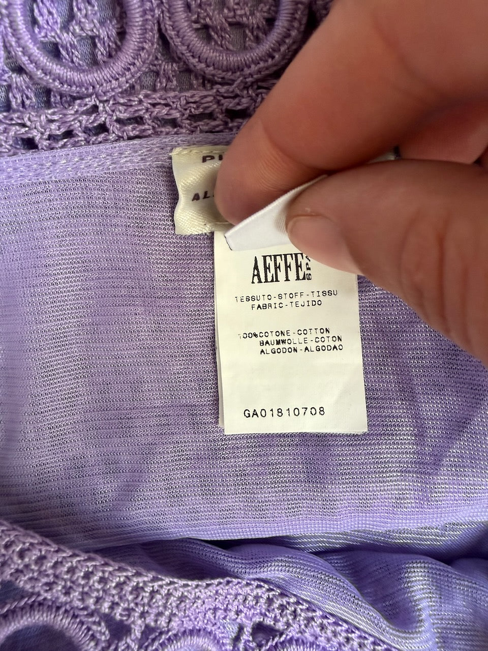 Vintage Alberta Ferretti Purple Crochet Maxi Skirt