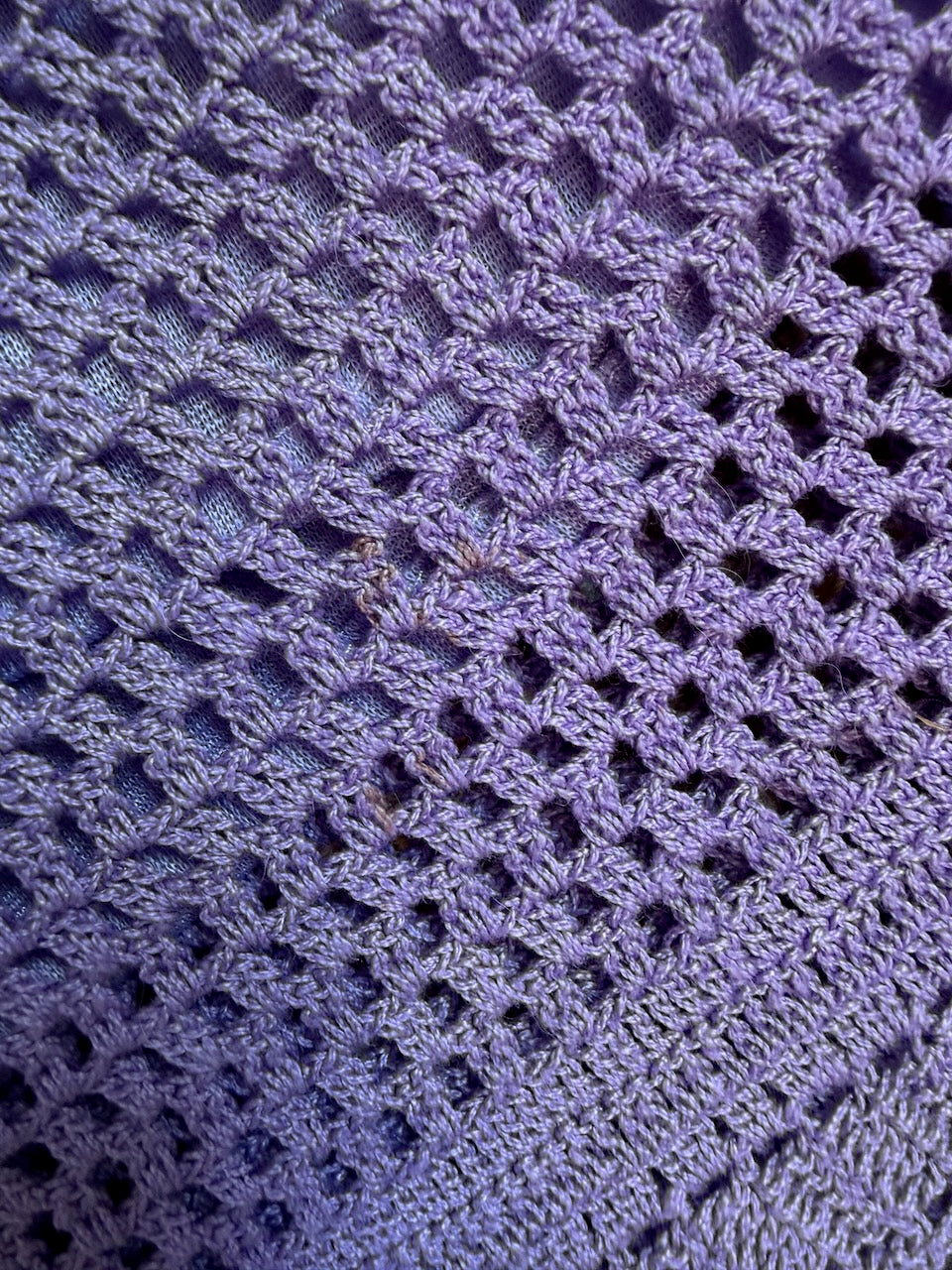 Vintage Alberta Ferretti Purple Crochet Maxi Skirt