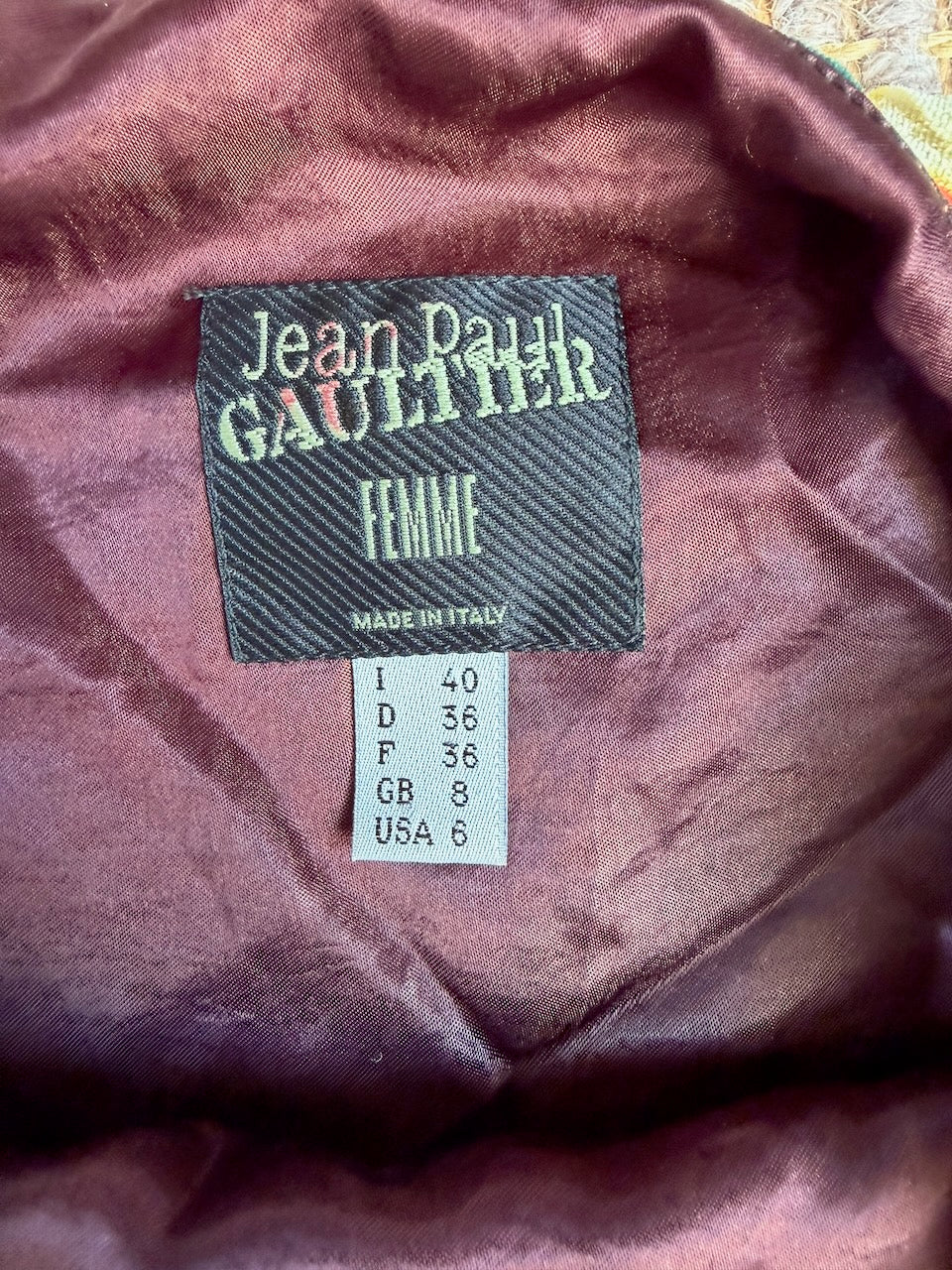 Vintage Jean Paul Gaultier F/W 1997 Tartan Velvet Dress