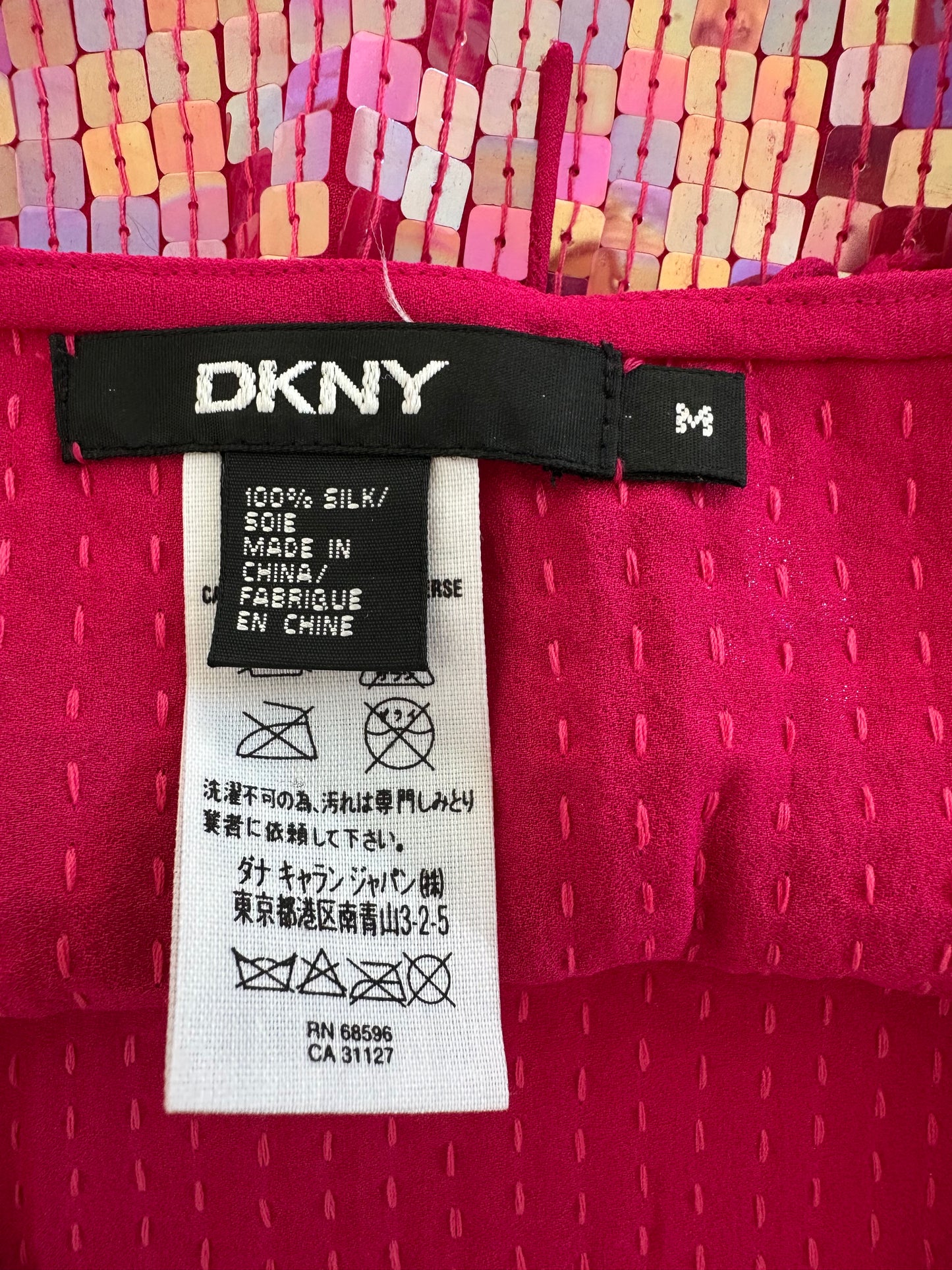 Vintage DKNY Pink Sequin Top