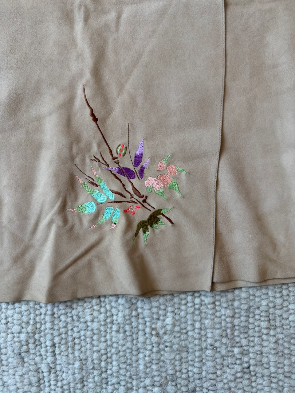 Vintage Kenzo Jungle Suede Skirt