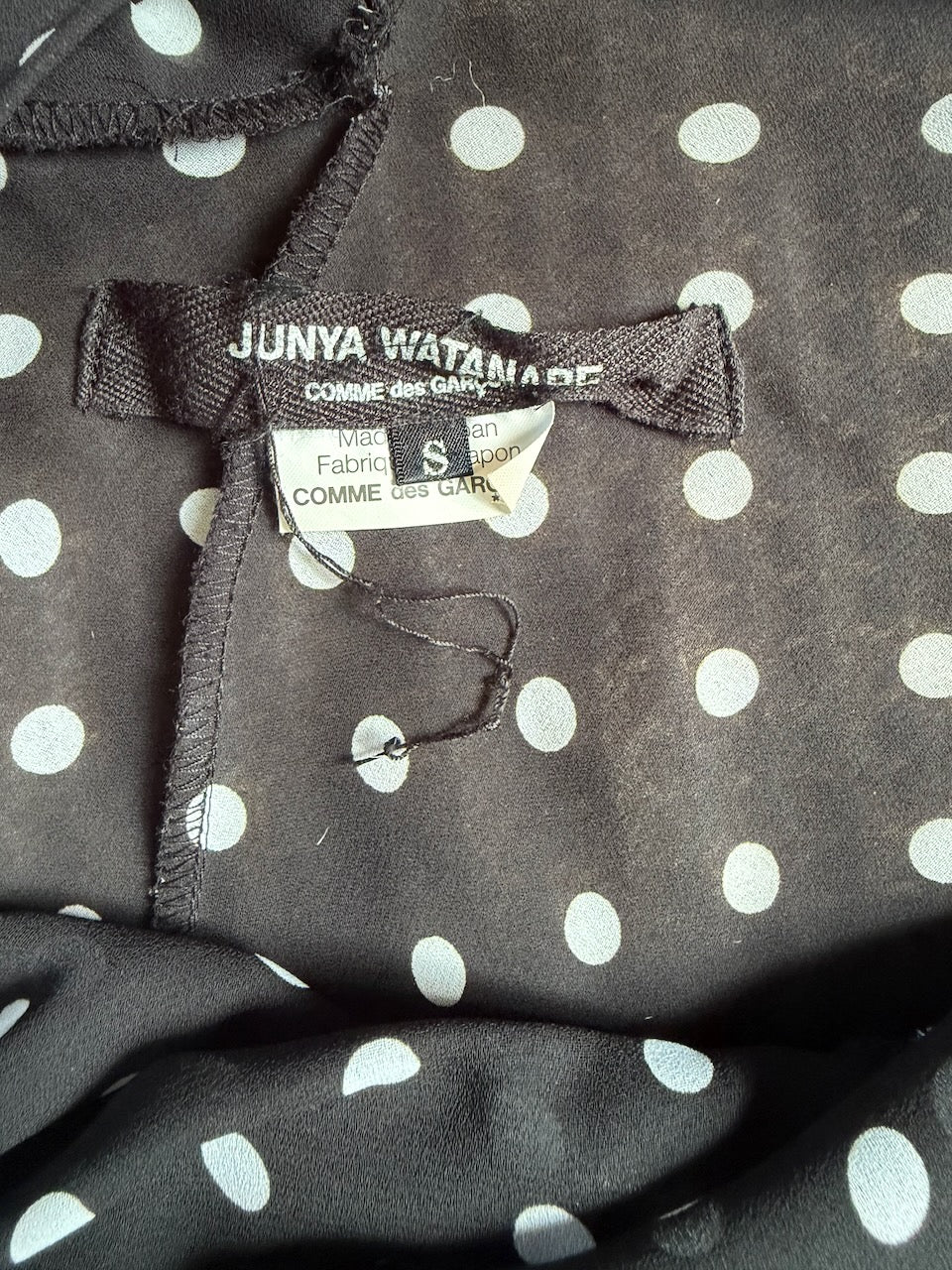 Comme des Garcons 2009 Black and White Polka Dot Dress