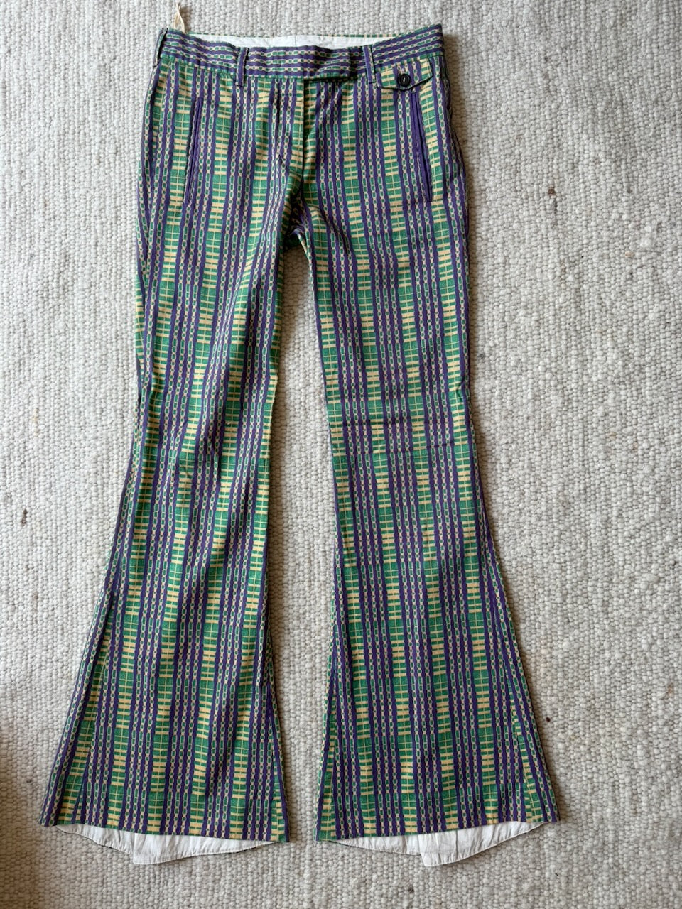 Vintage Prada S/S 2008 Cotton Flared Trousers