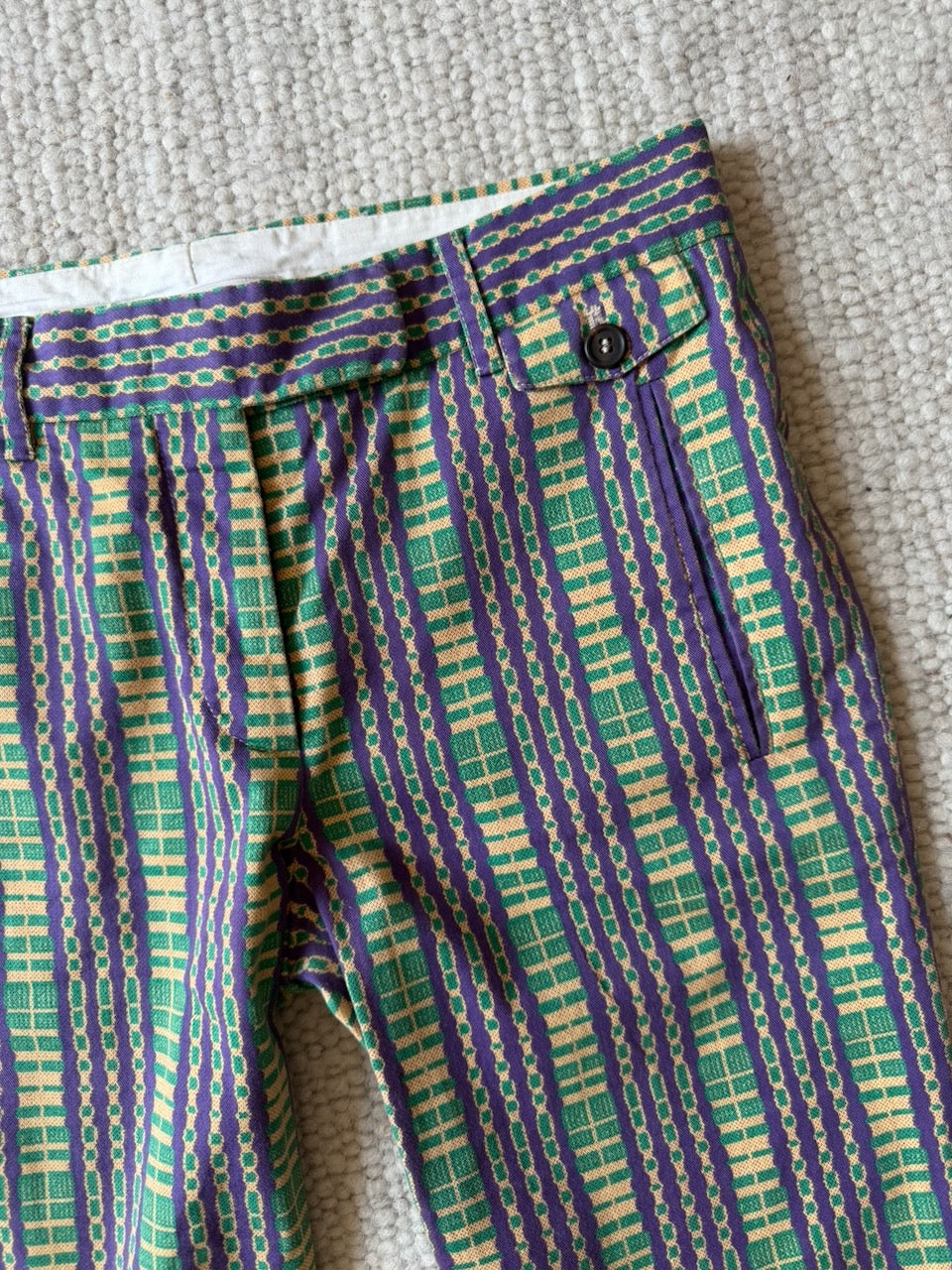 Vintage Prada S/S 2008 Cotton Flared Trousers
