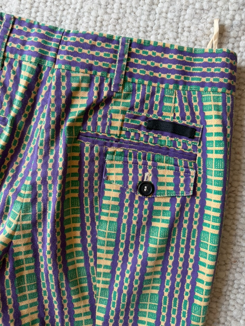 Vintage Prada S/S 2008 Cotton Flared Trousers