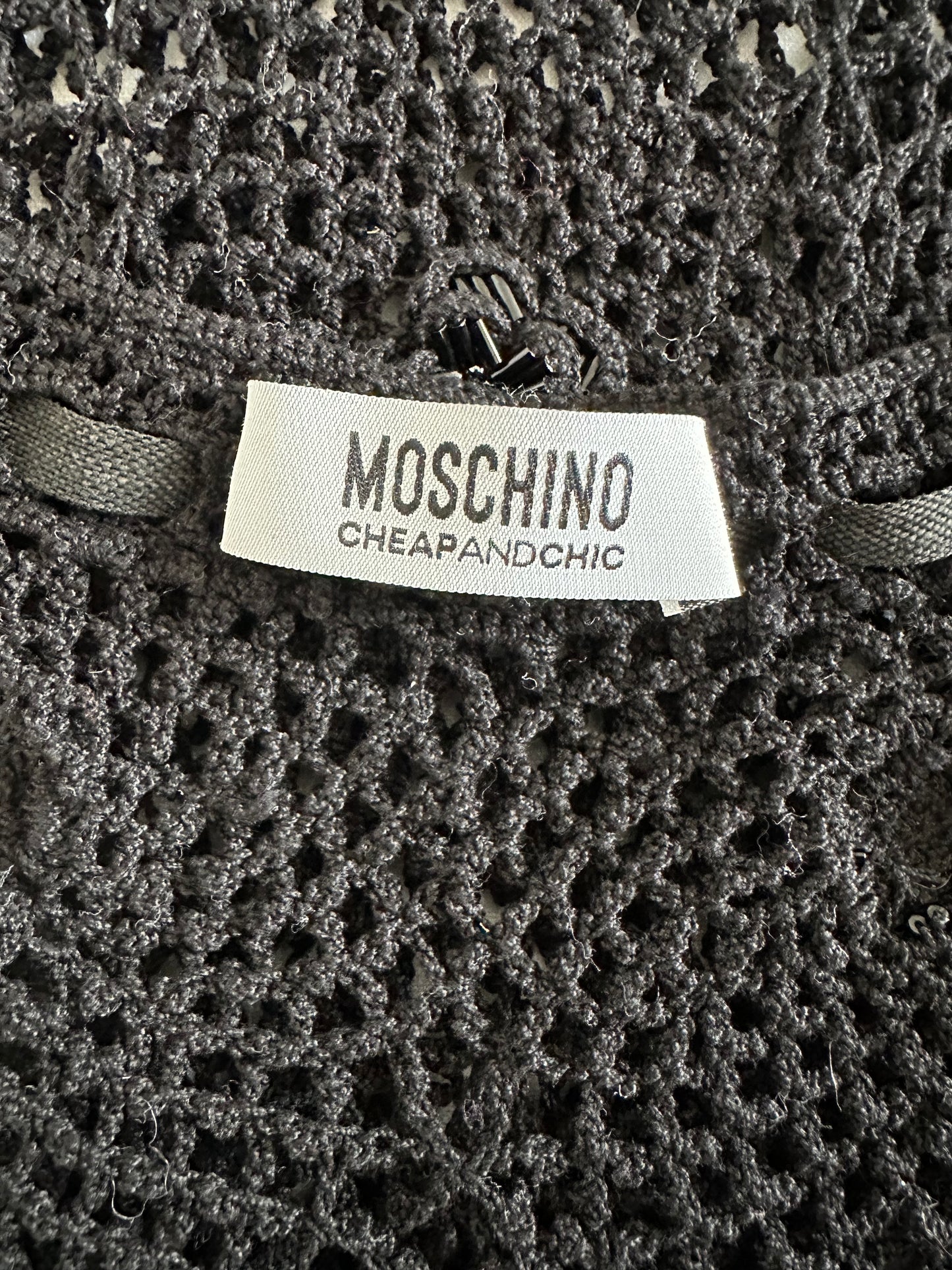 Moschino Cheap & Chic Black Crochet Dress