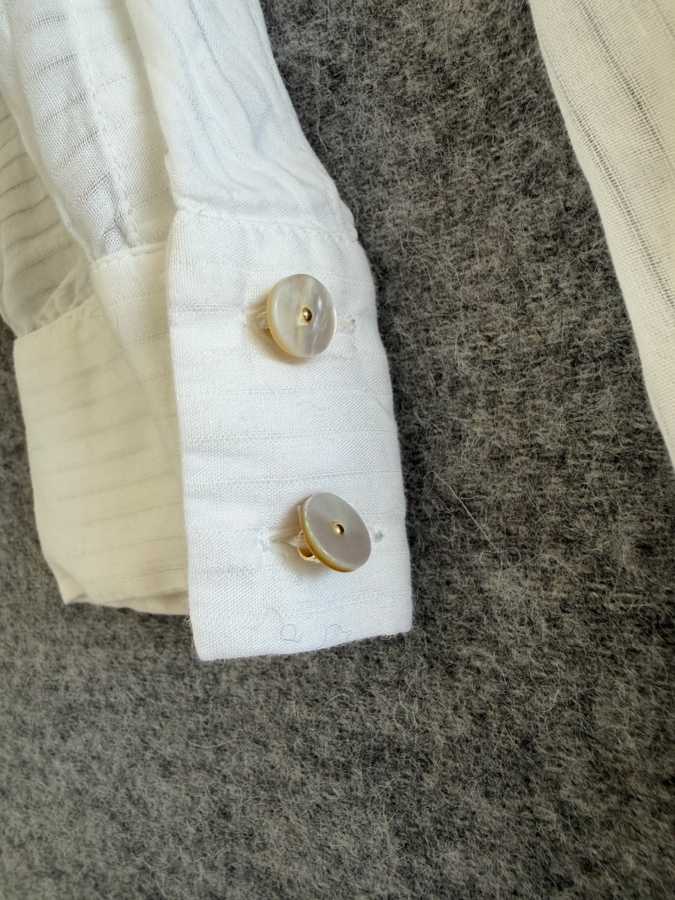 Alexander McQueen White Cotton Shirt with Tie