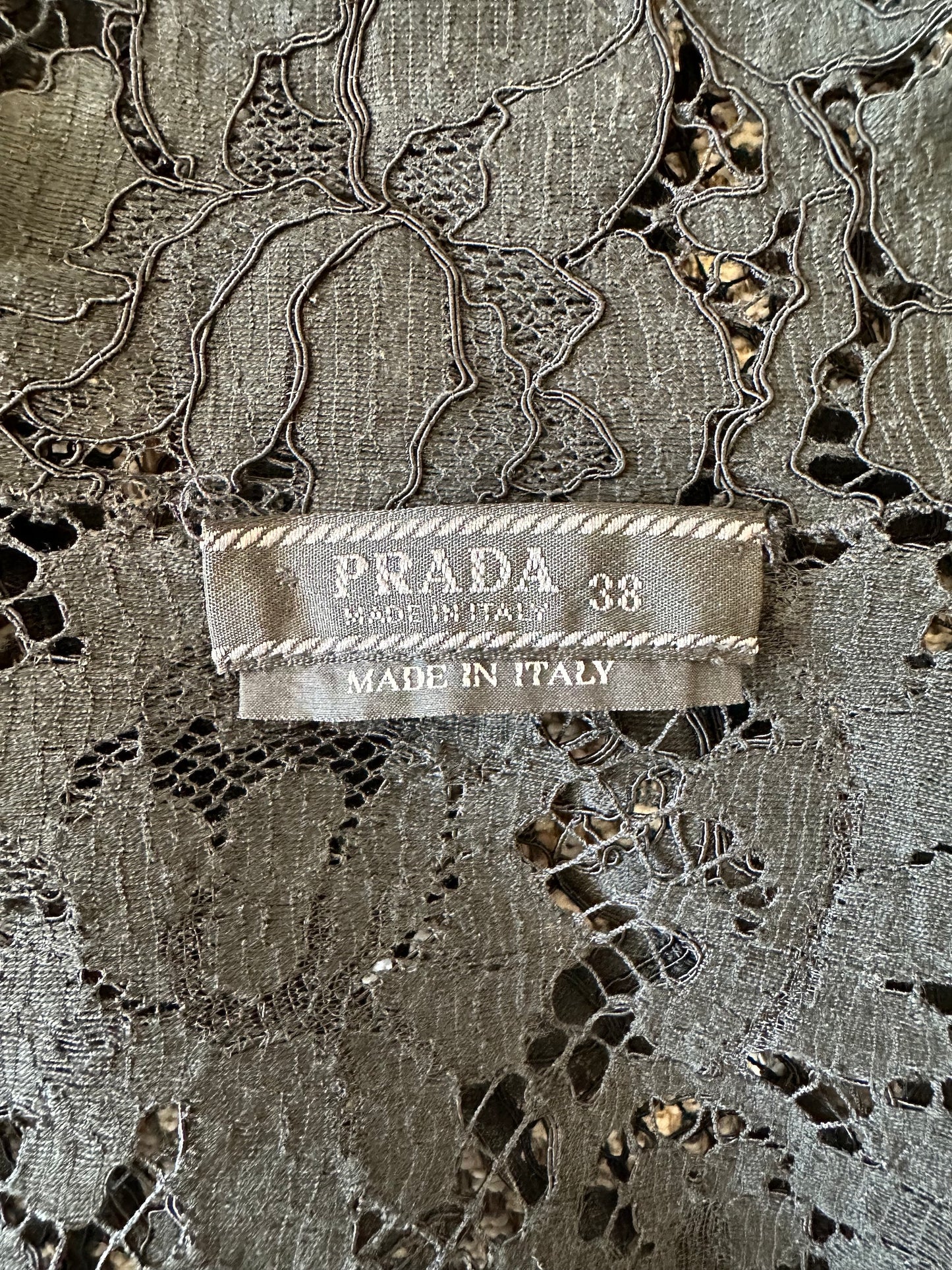 Vintage Prada Black Lace Shirt