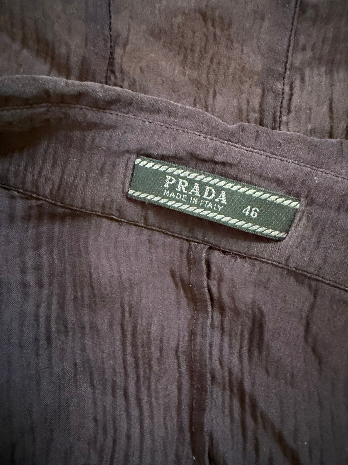 Vintage Prada F/W 1997 Purple Silk Blouse