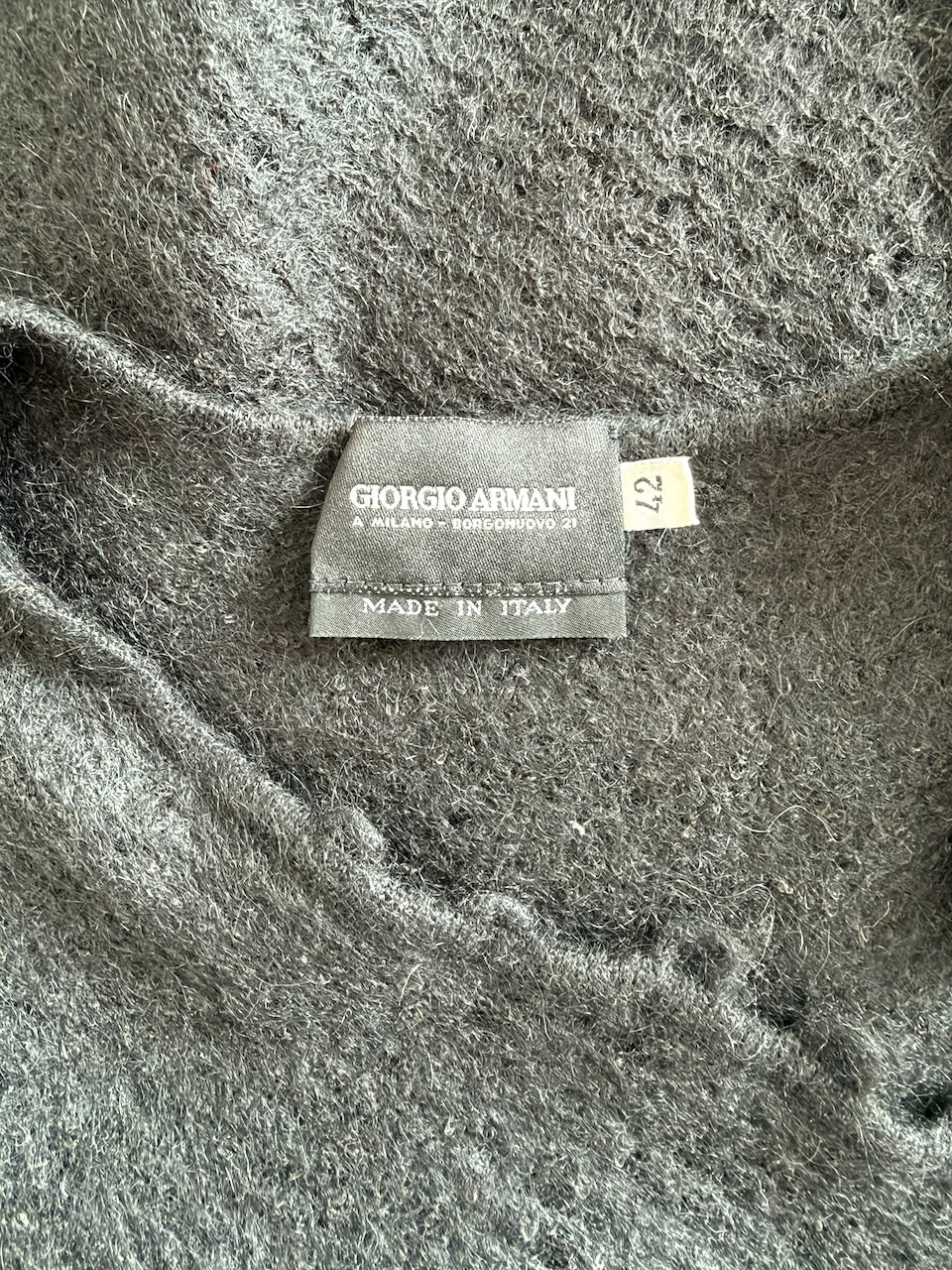 Vintage Giorgio Armani Black Knitted Jumper