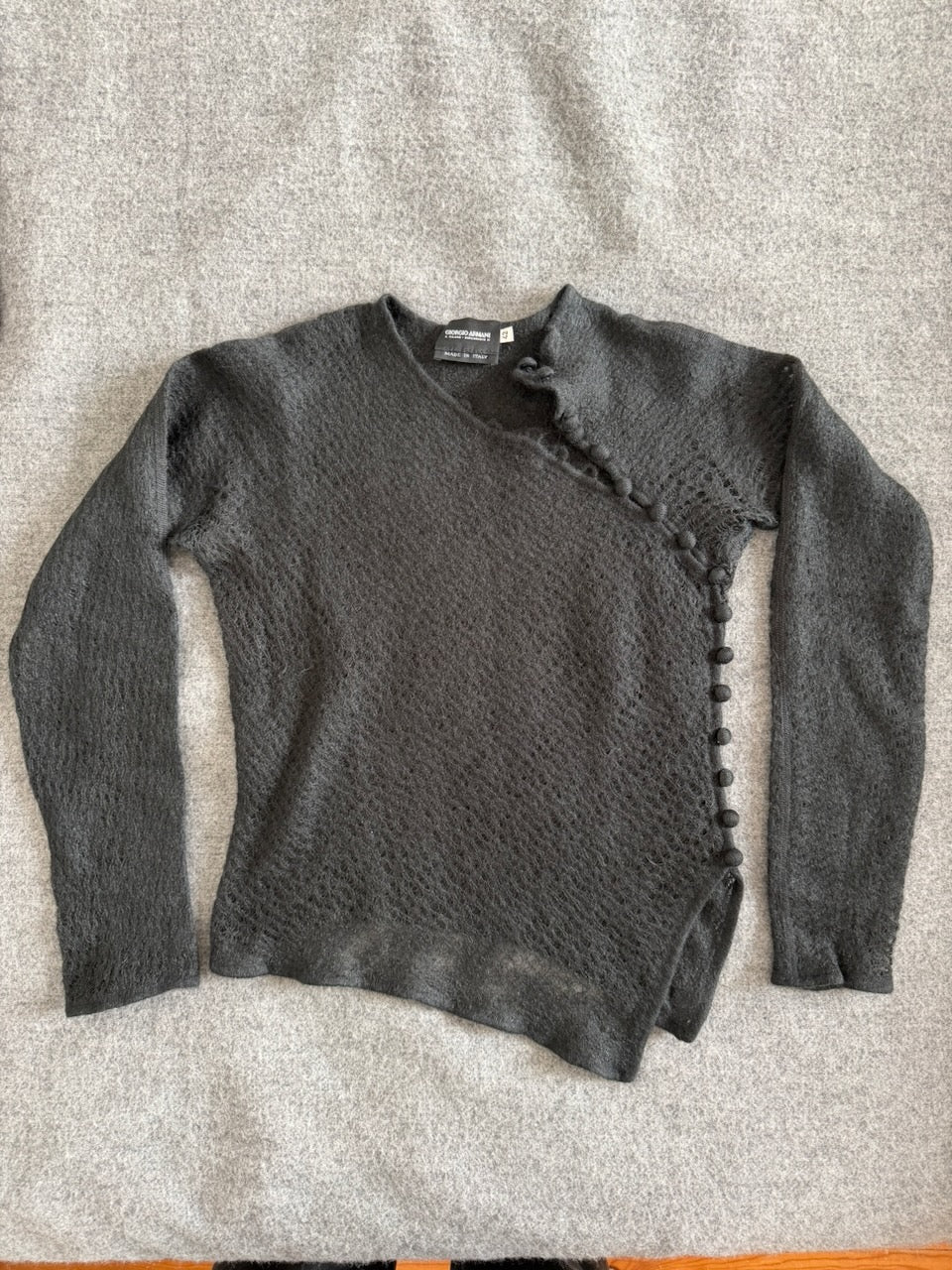 Vintage Giorgio Armani Black Knitted Jumper