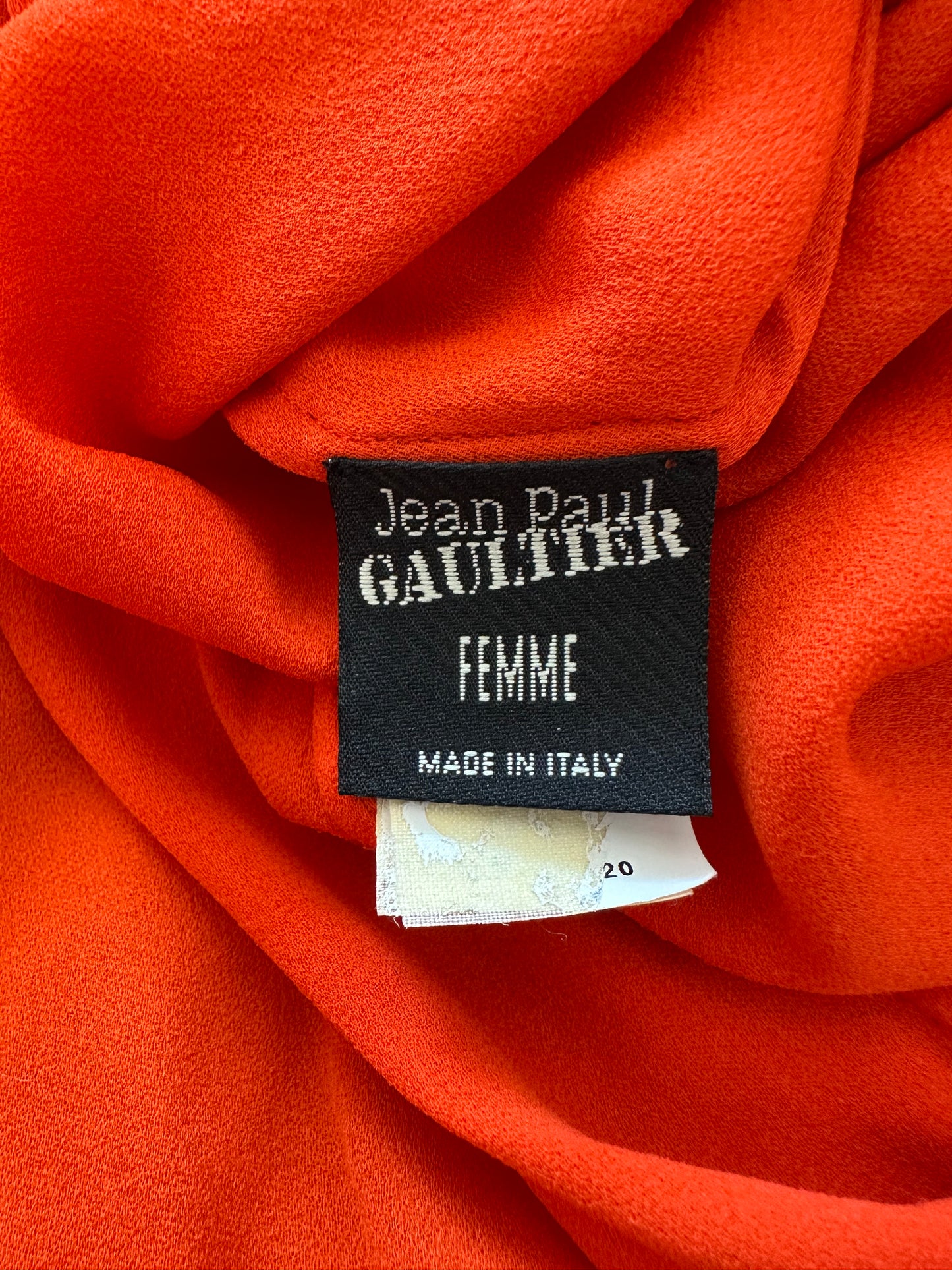 Vintage Jean Paul Gaultier Orange Shirtdress