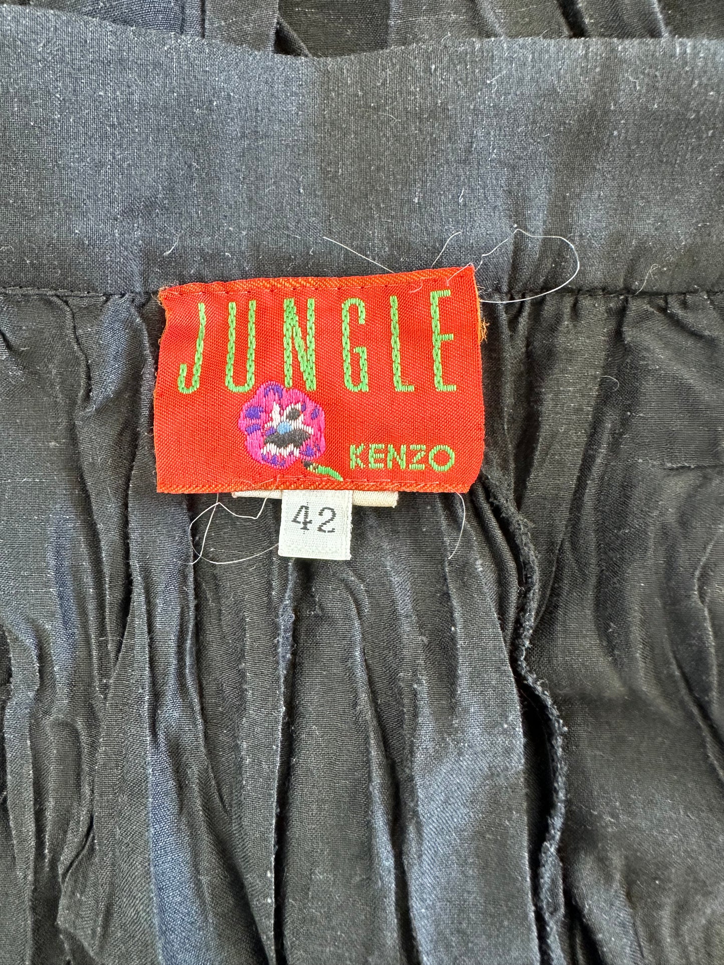 Vintage Kenzo Jungle Black Skirt