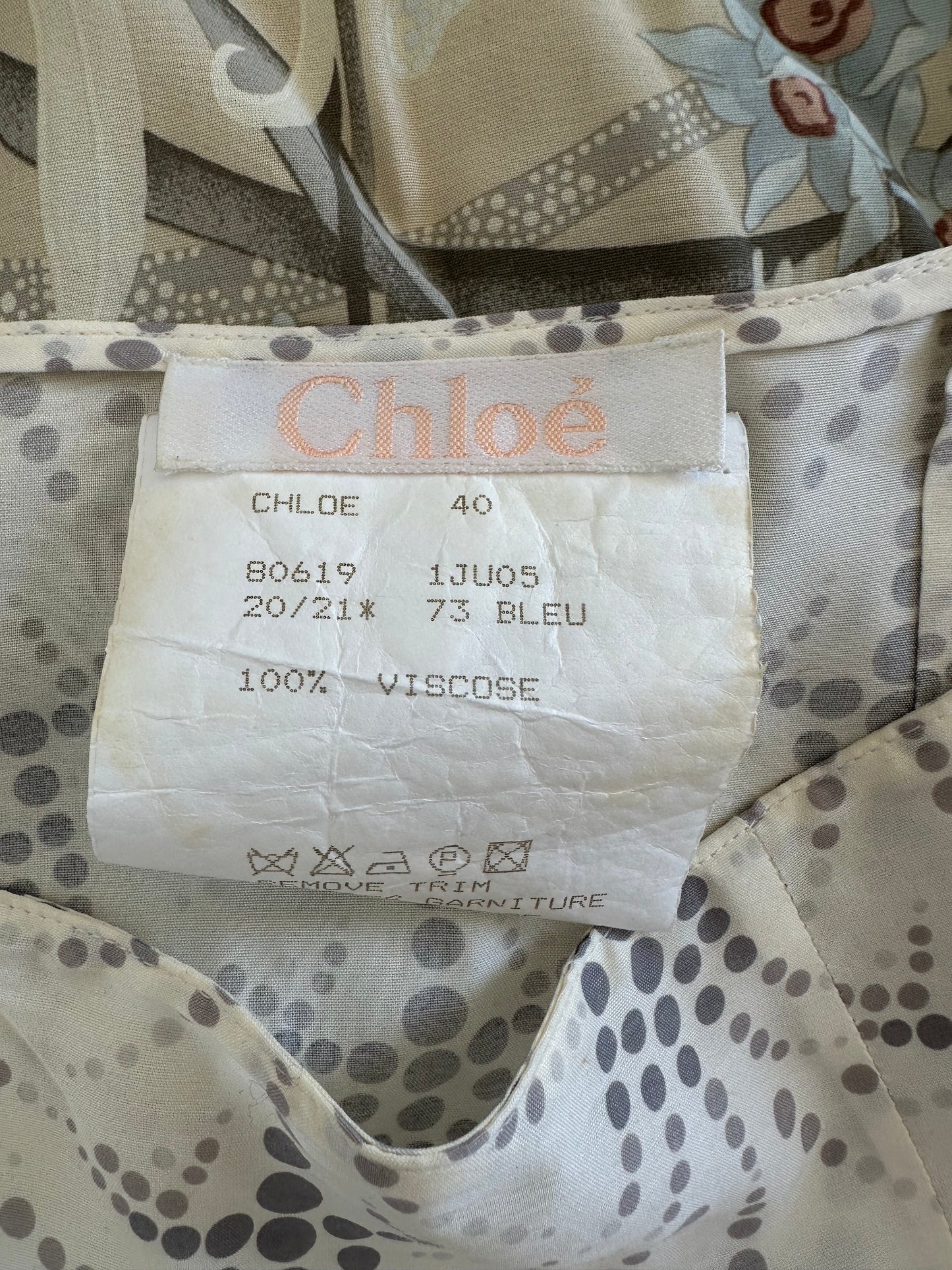 Vintage Chloé S/S 2000 Patchwork Skirt