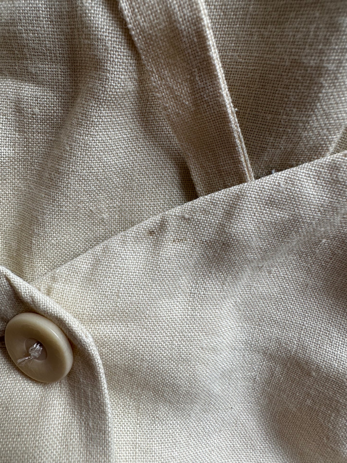 Vintage Kenzo Cream Linen Dress