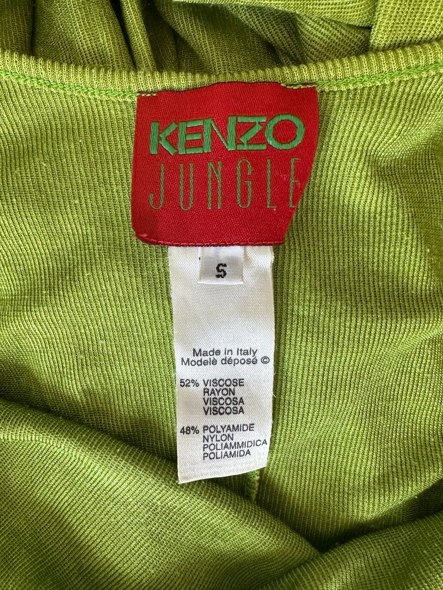 Vintage Kenzo Jungle Green Layered Dress