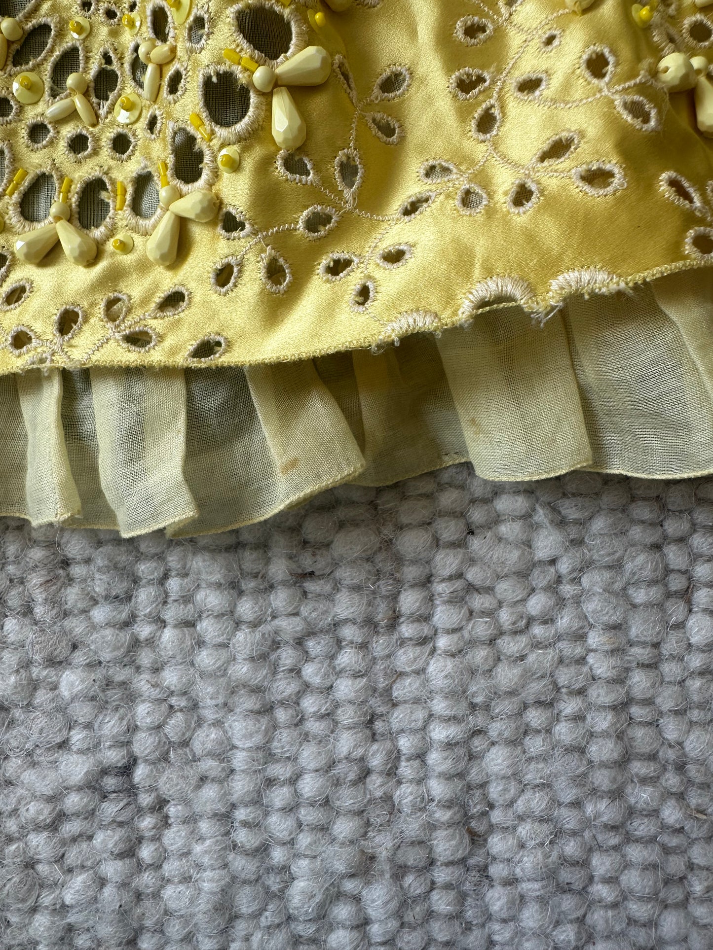 Vintage Prada Yellow Floral Backless Top