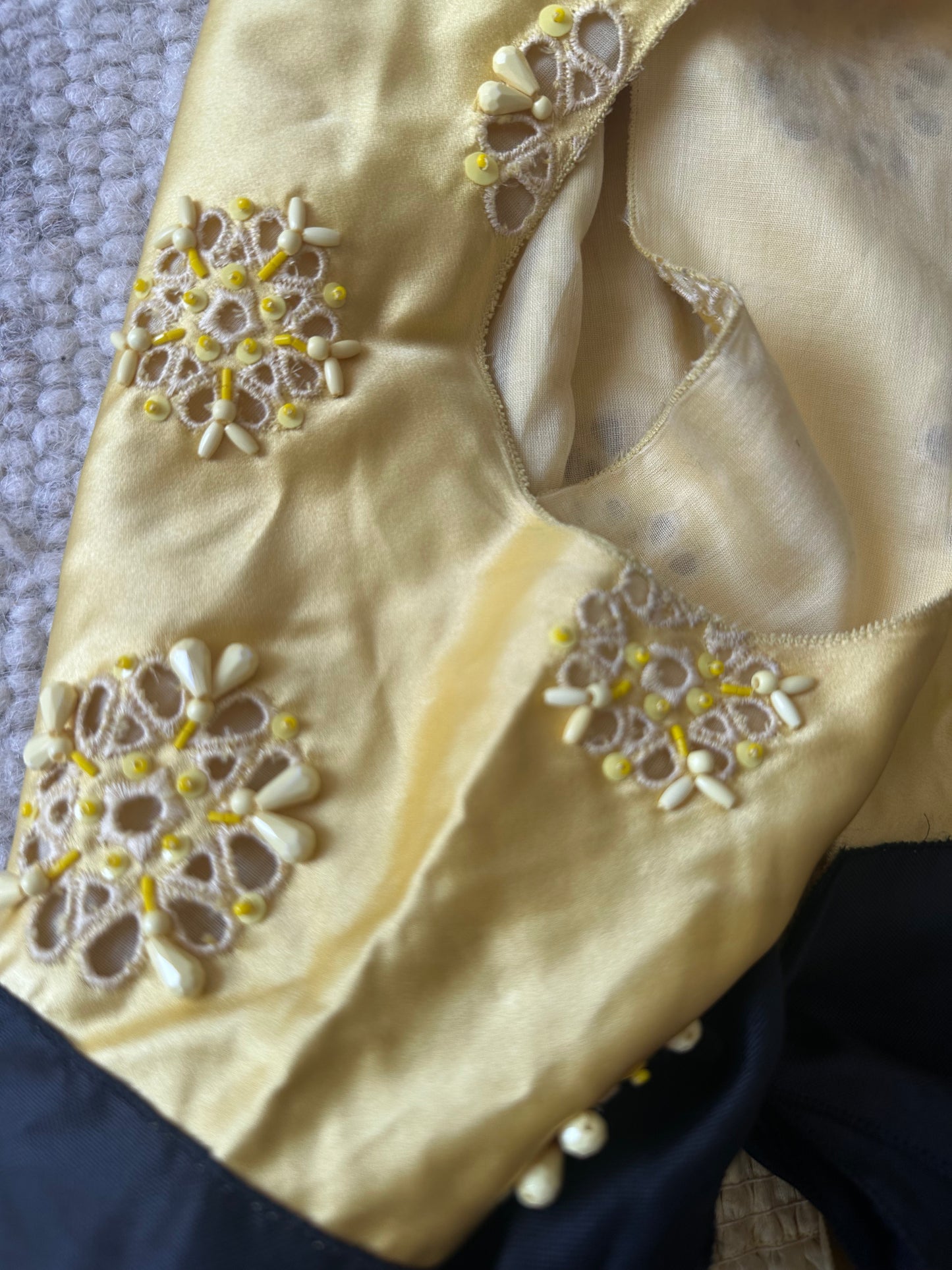 Vintage Prada Yellow Floral Backless Top