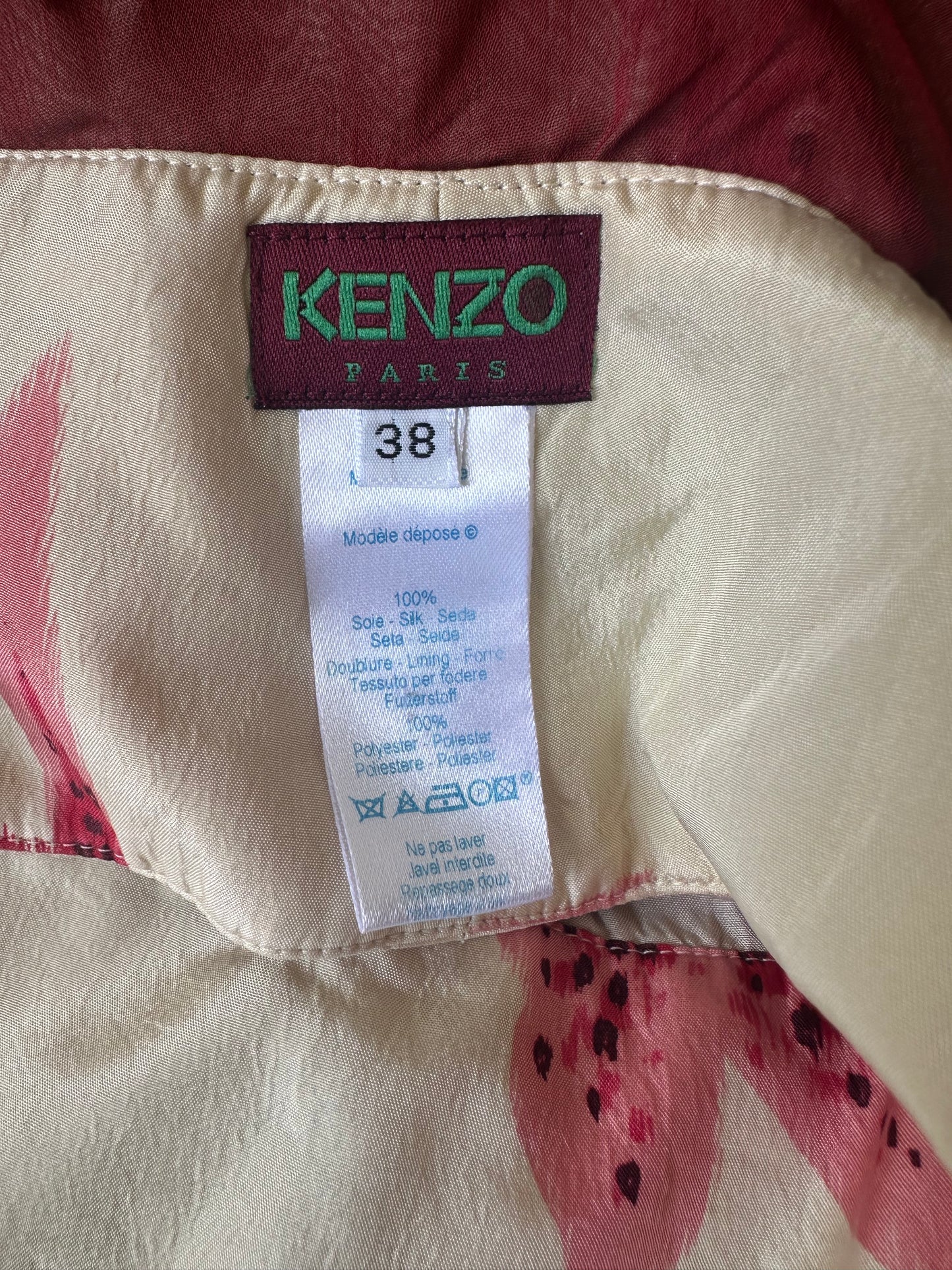 Kenzo Silk Floral Backless Top