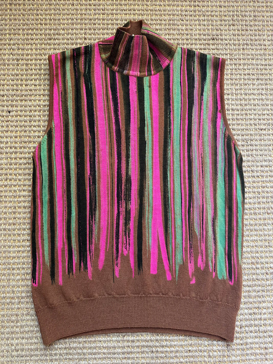Vintage Gianni Versace Couture F/W 2001 Sleeveless Turtleneck