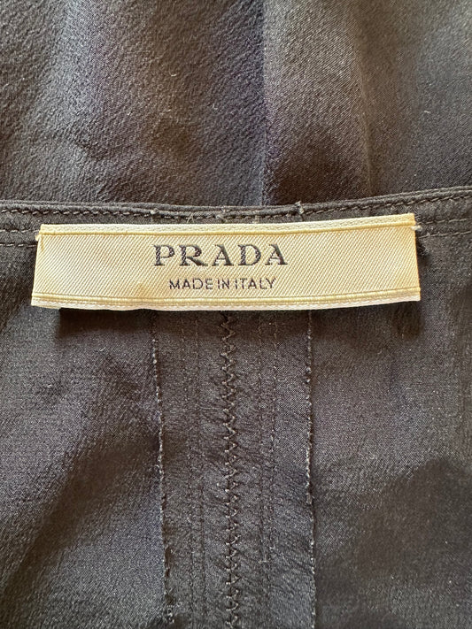 Prada Black Silk Blouse