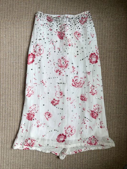 Vintage Marni Floral Sequin Maxi Skirt