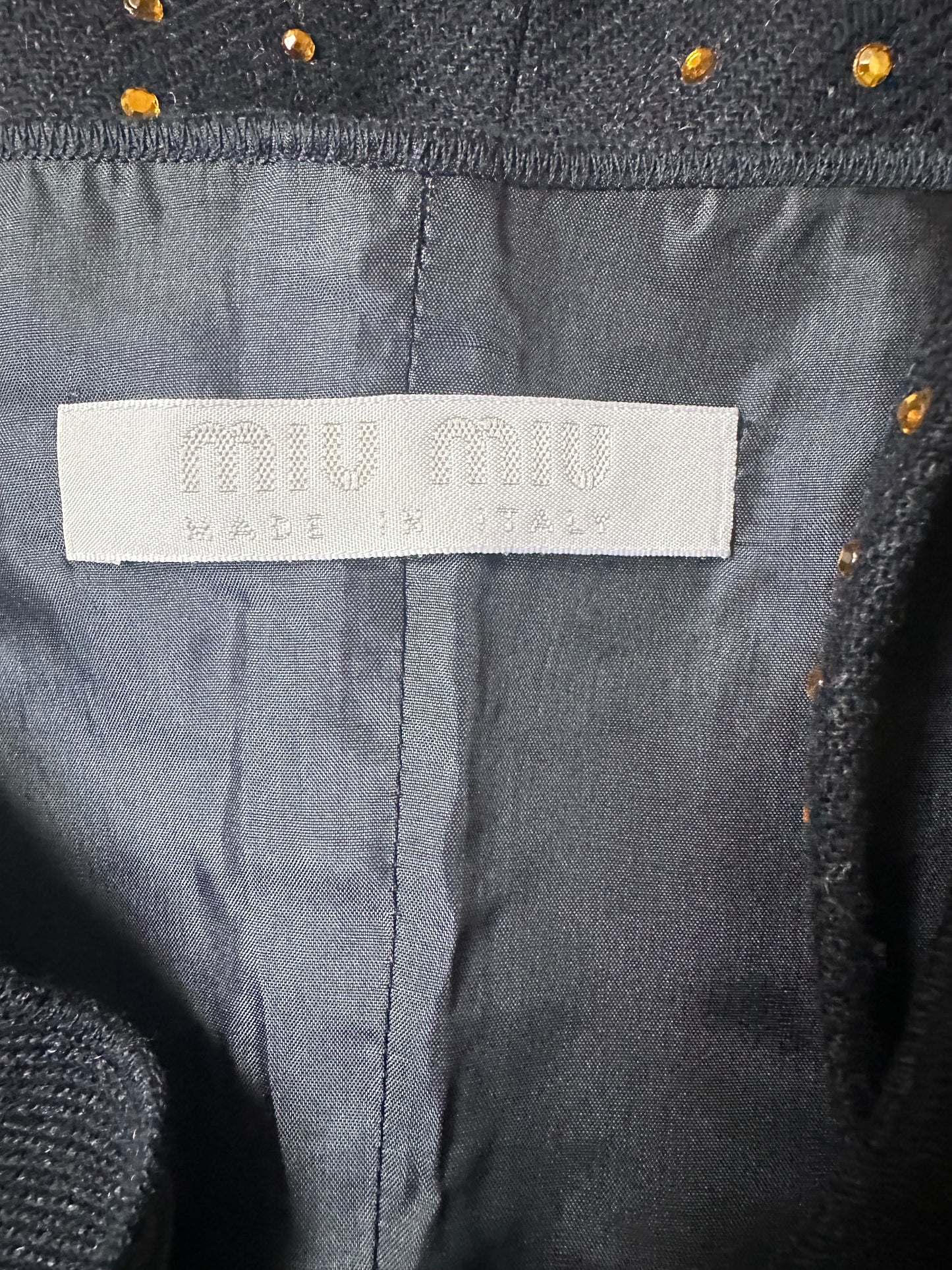 Vintage Miu Miu S/S 1998 Rhinestone Studded Dress