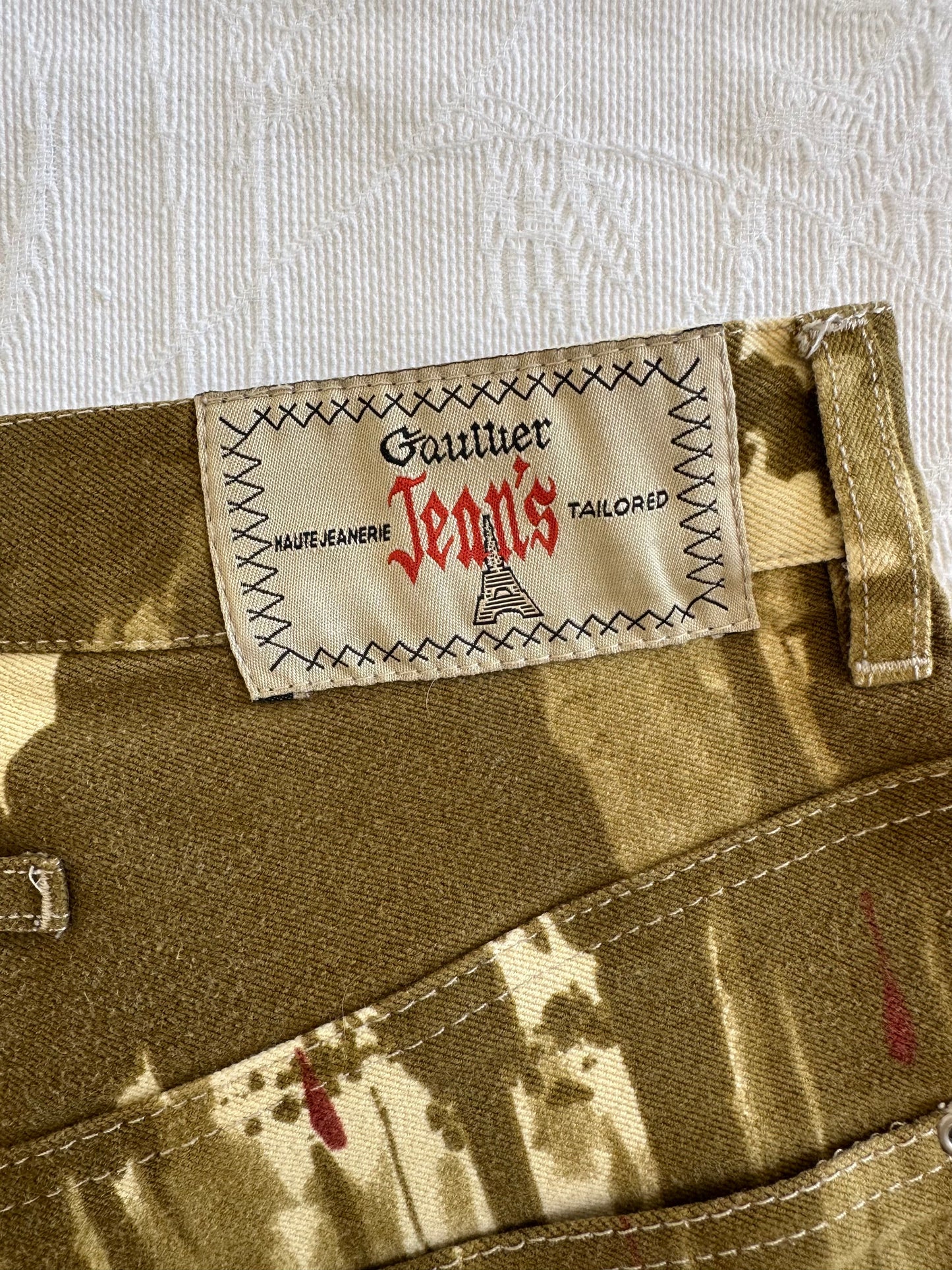 Vintage Gaultier Jeans Paint Splatter Trousers