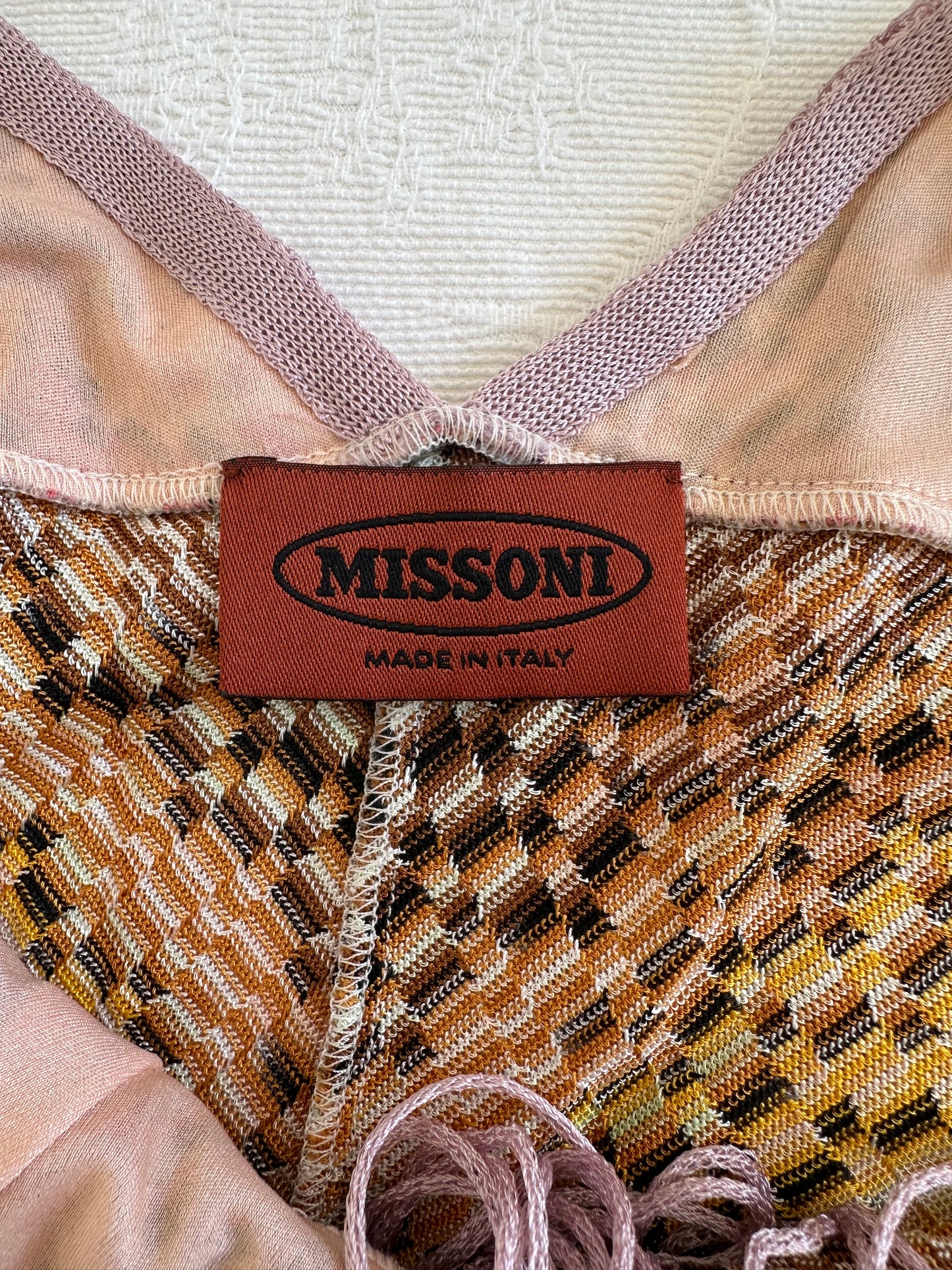 Vintage Missoni S/S 2005 Pink Fringed Top