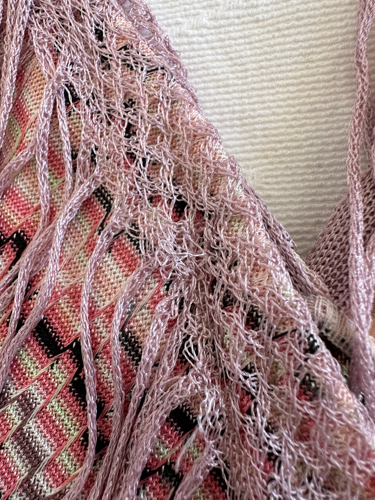Vintage Missoni S/S 2005 Pink Fringed Top