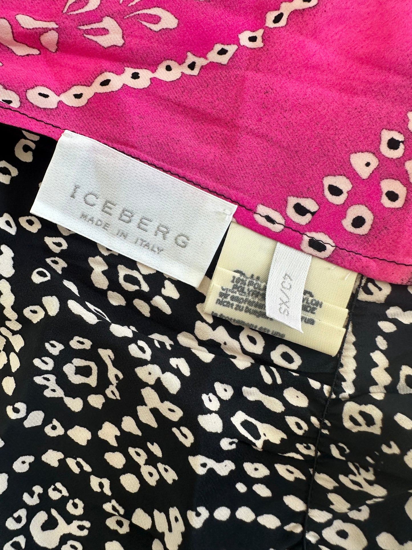 Iceberg Pink and Black Lace Camisole