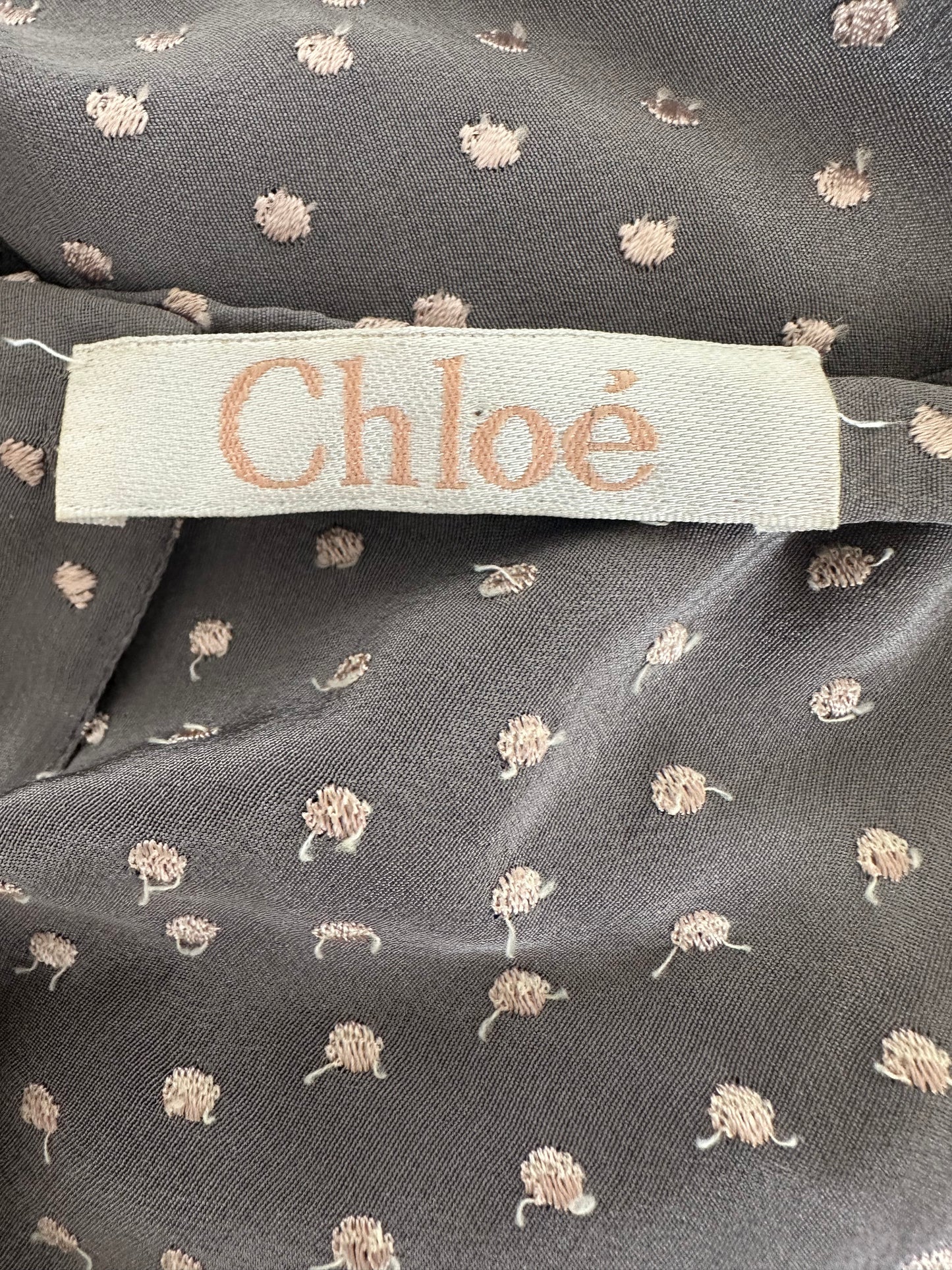 Vintage Chloé S/S 2000 Silk Tasseled Dress