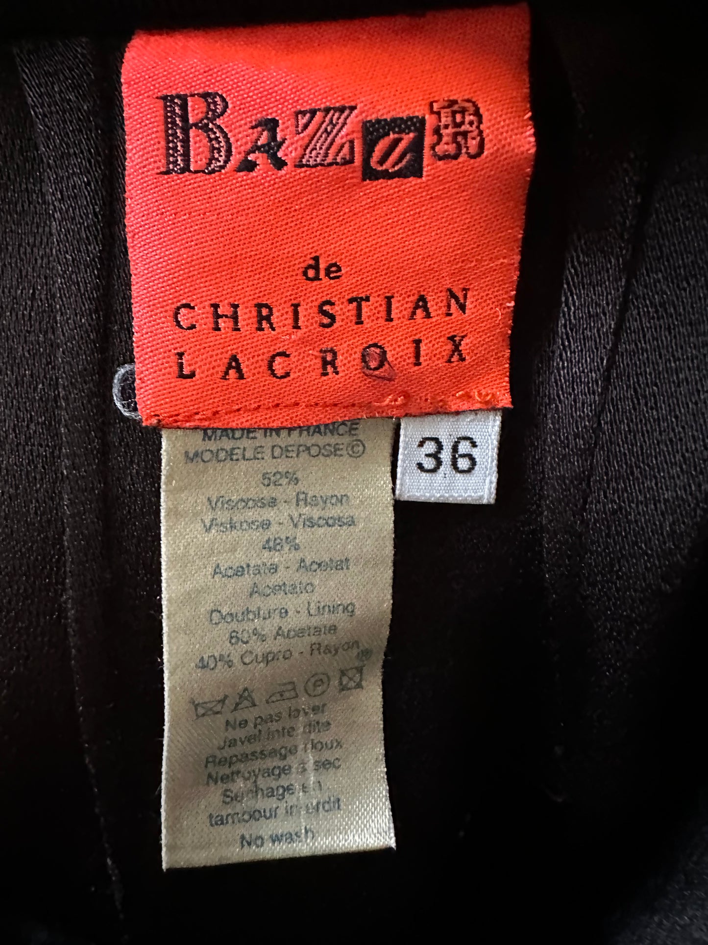 Vintage Christian Lacroix Bazar Black Trousers