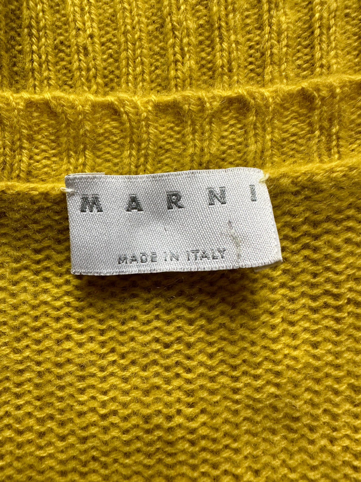 Vintage Marni F/W 2000 Yellow Cashmere Tank Top