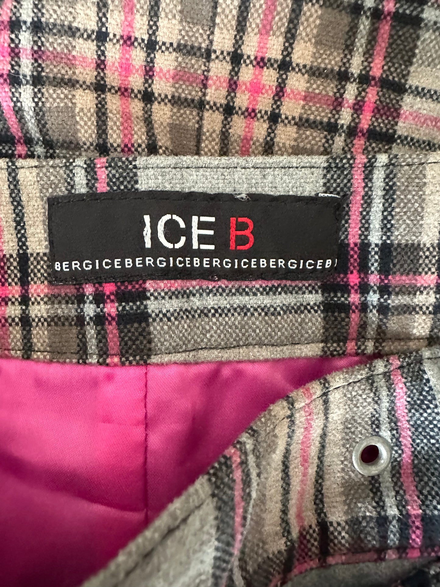 Vintage ICE B Iceberg Tartan Mini Skirt