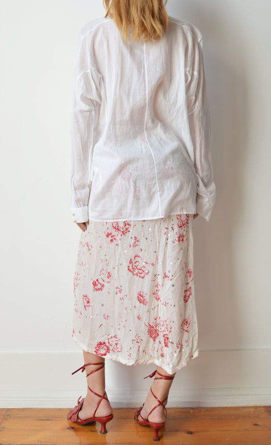 Alexander McQueen White Cotton Shirt with Tie