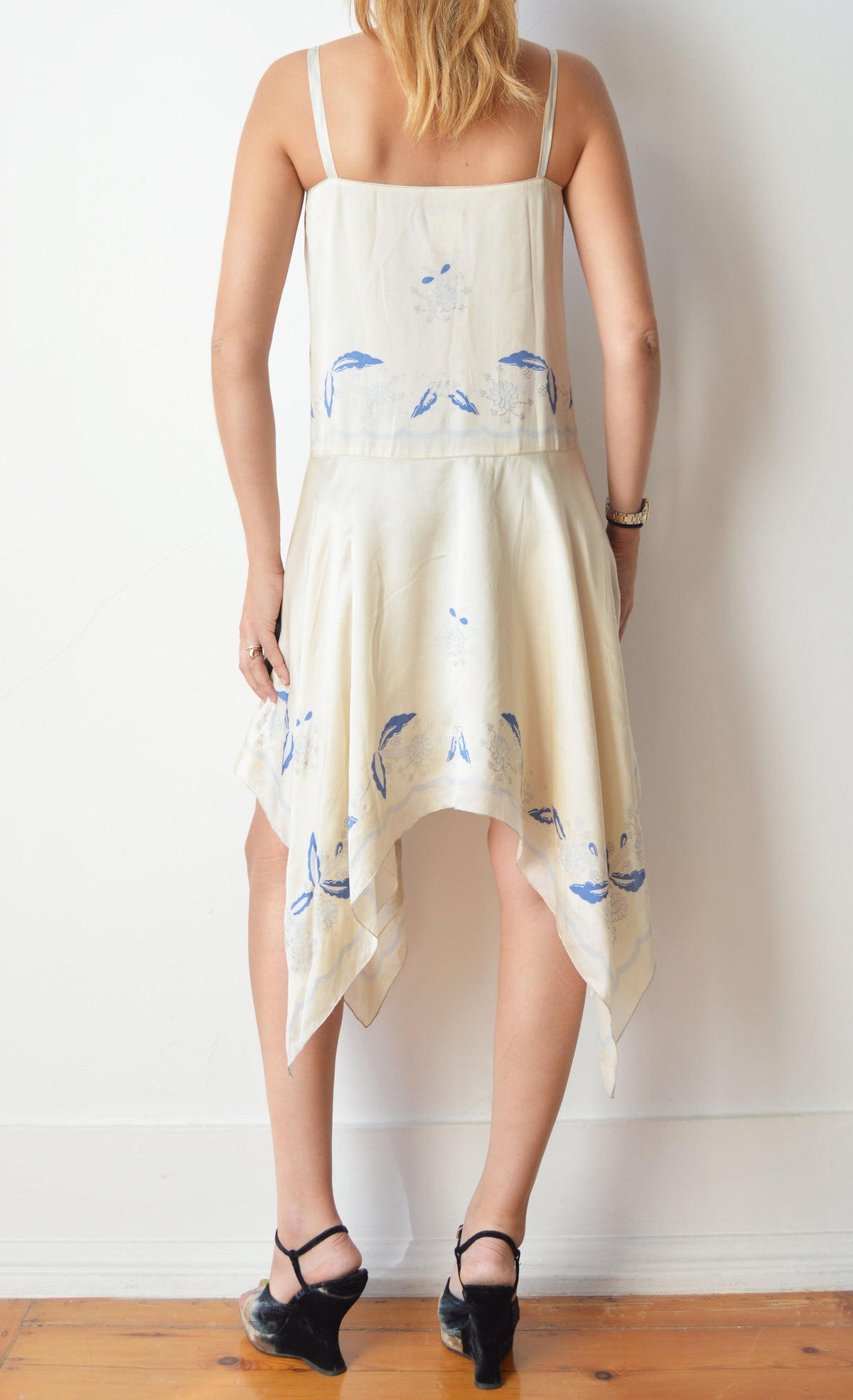Anna Sui S/S 2006 Cream Silk Flapper Dress
