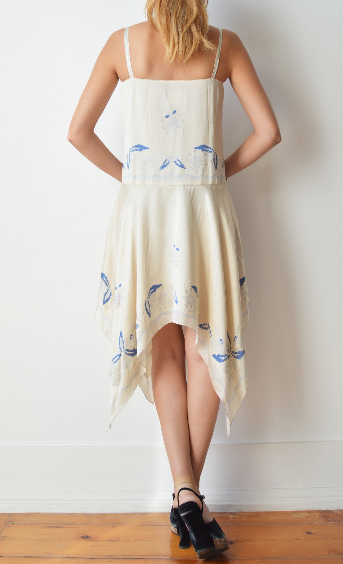 Anna Sui S/S 2006 Cream Silk Flapper Dress