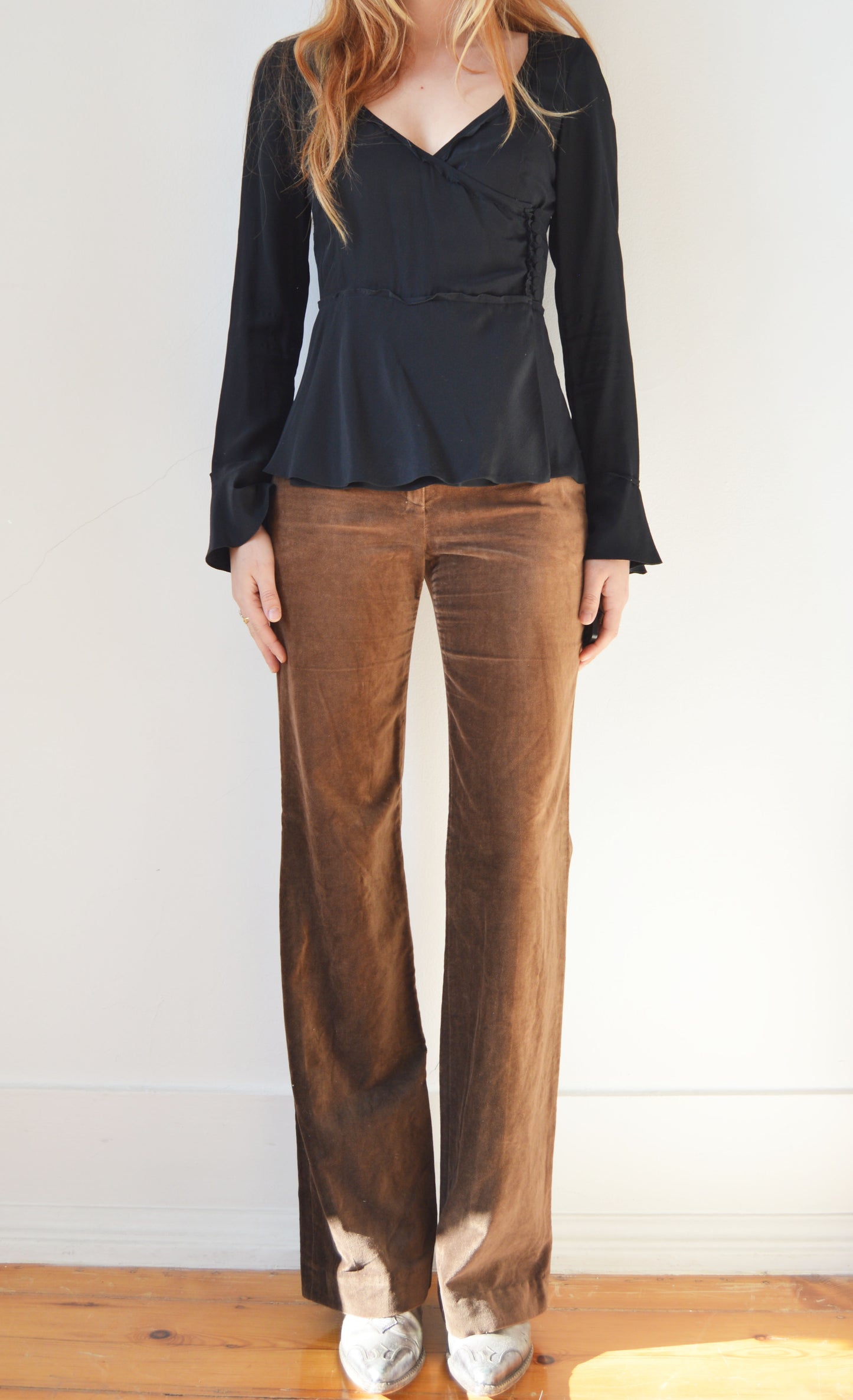 Vintage Chloé F/W 2001 Brown Velvet Trousers